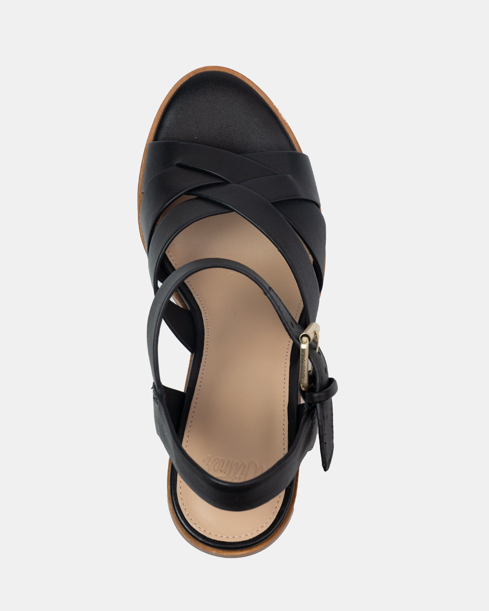 Penni Black Leather Block Heel