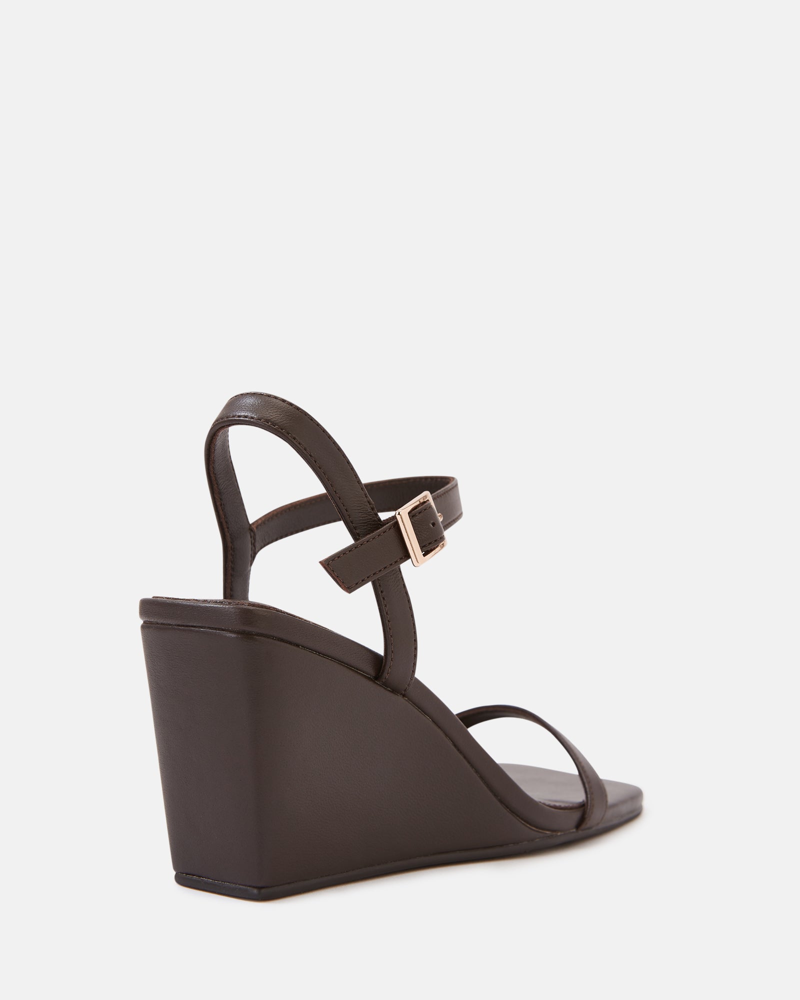 Prisca Ebony Leather Wedge