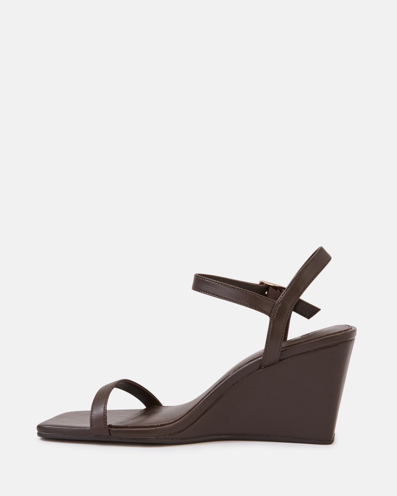 Prisca Ebony Leather Wedge