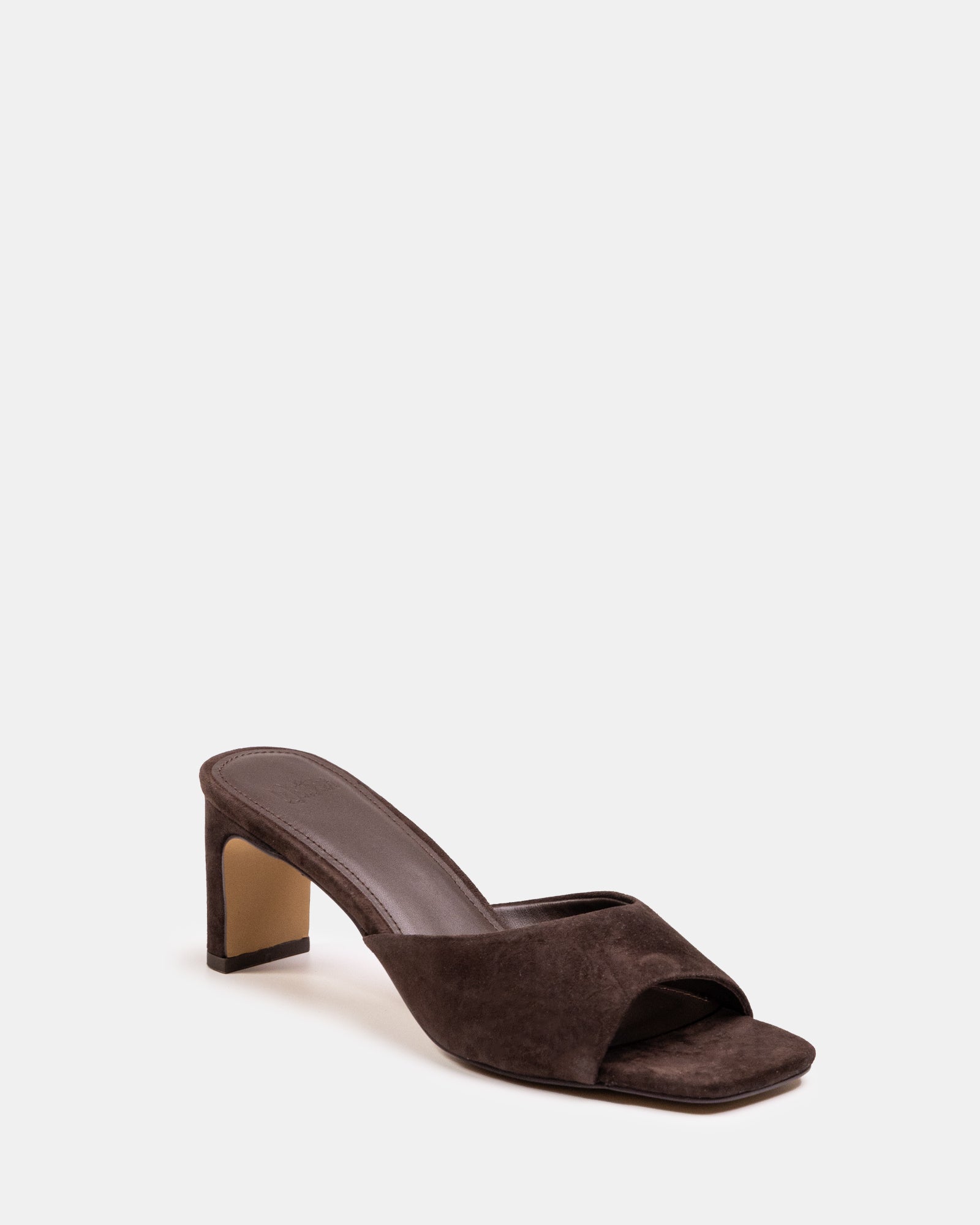Nikita Ebony Suede Leather Slim Heel Mule