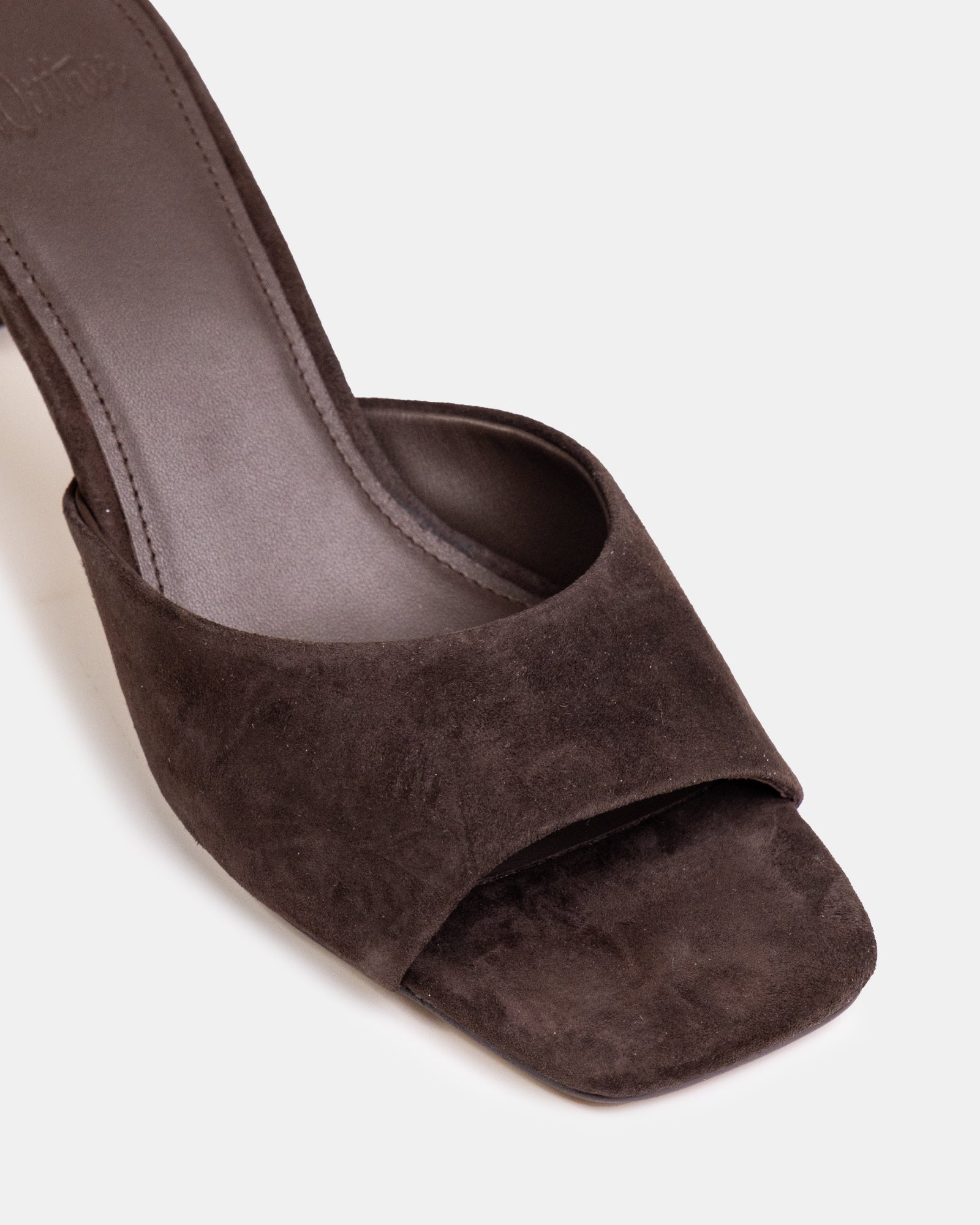 Nikita Black Leather Slim Heel Mule