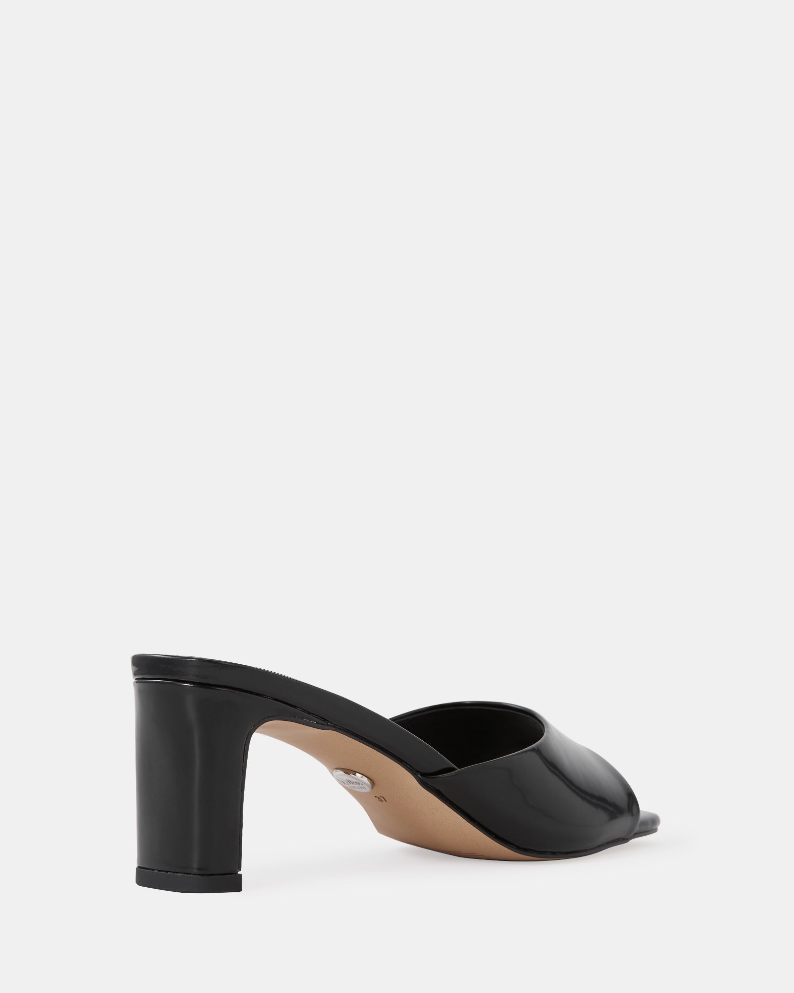 Nikita Black Leather Slim Heel Mule