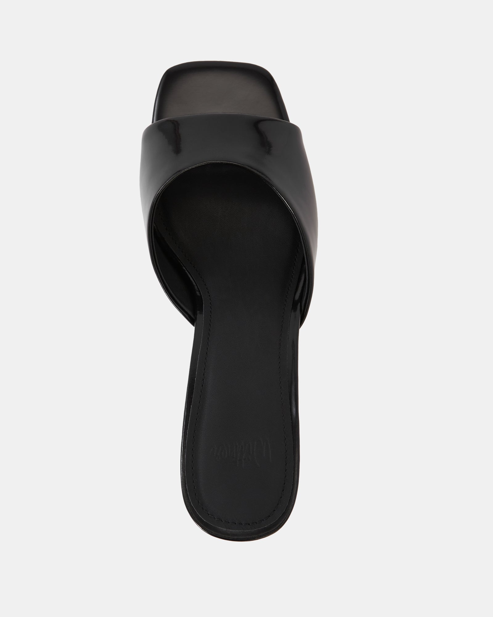 Nikita Black Leather Slim Heel Mule
