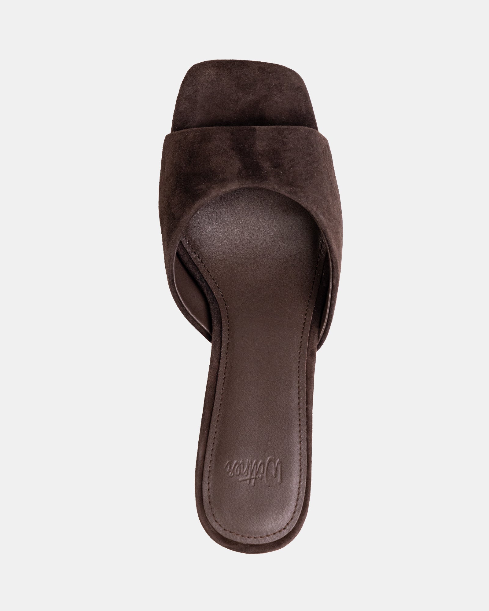 Nikita Ebony Suede Leather Slim Heel Mule