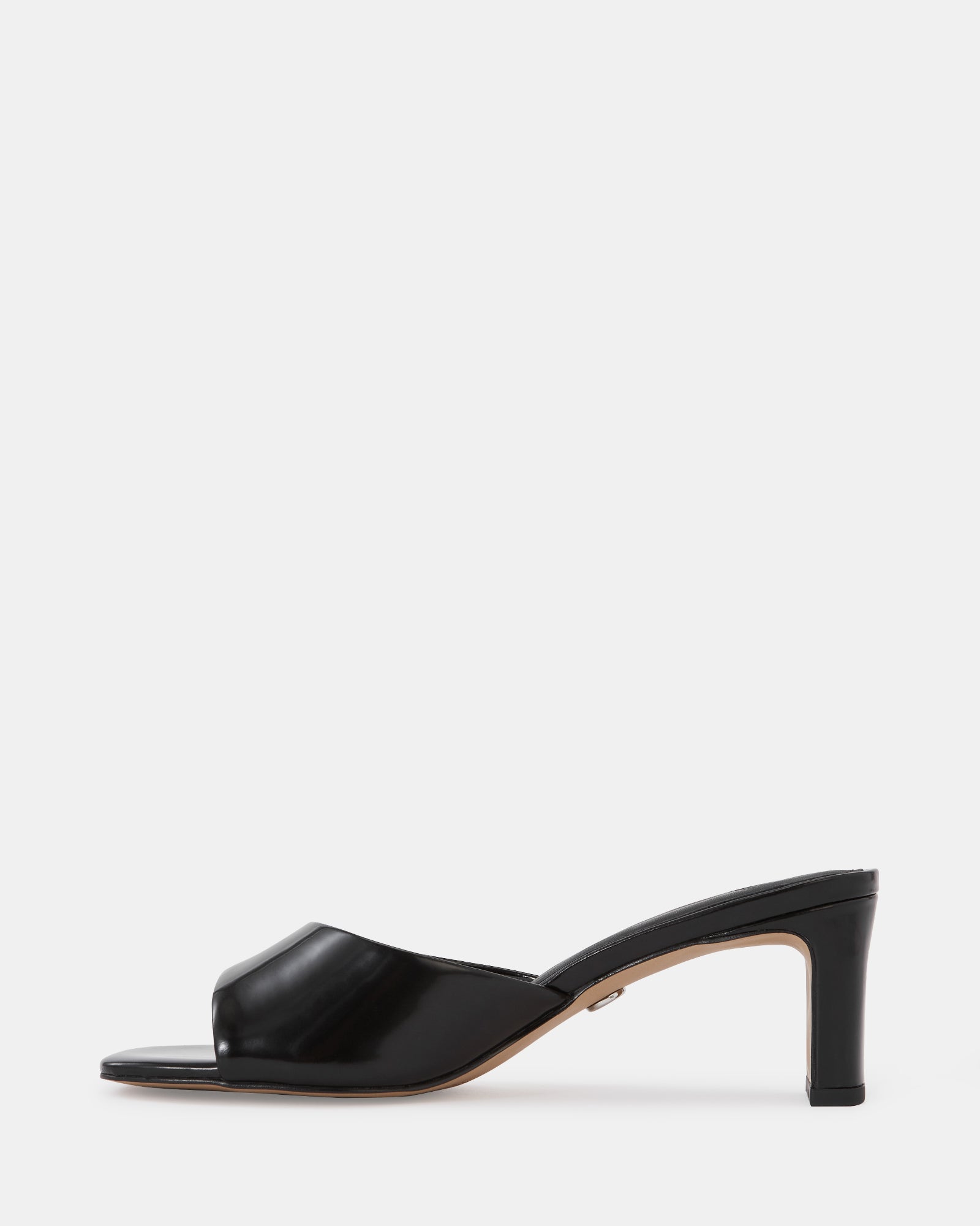 Nikita Black Leather Slim Heel Mule