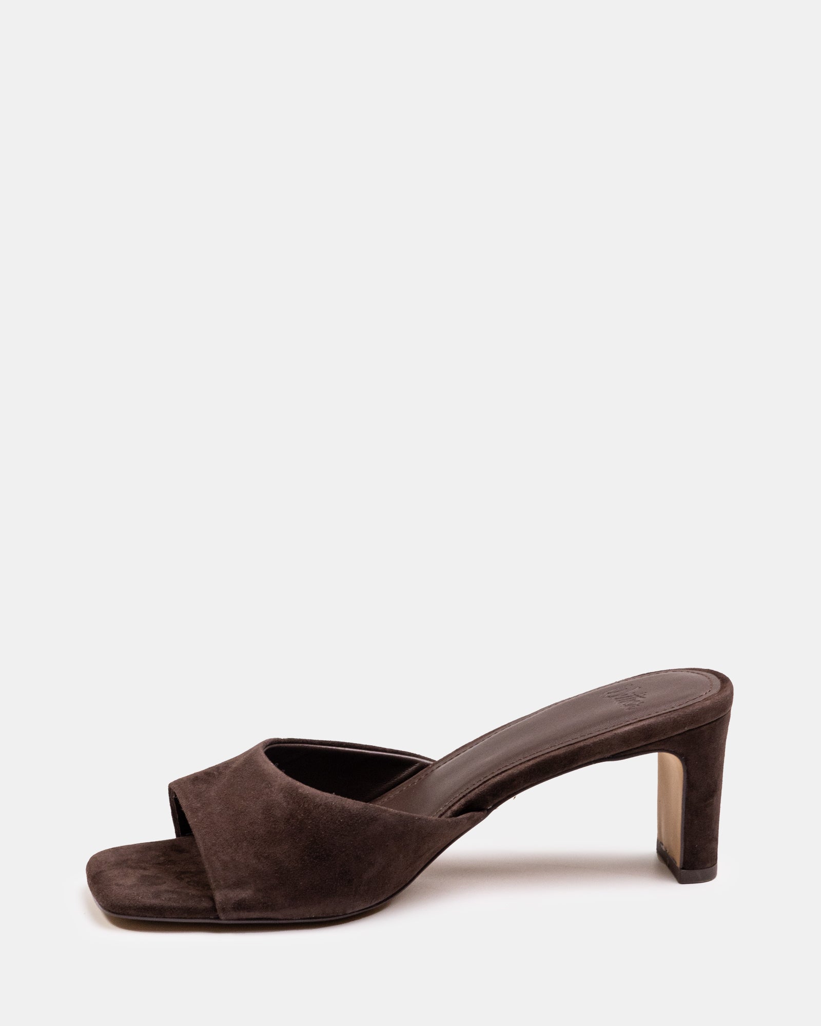 Nikita Black Leather Slim Heel Mule