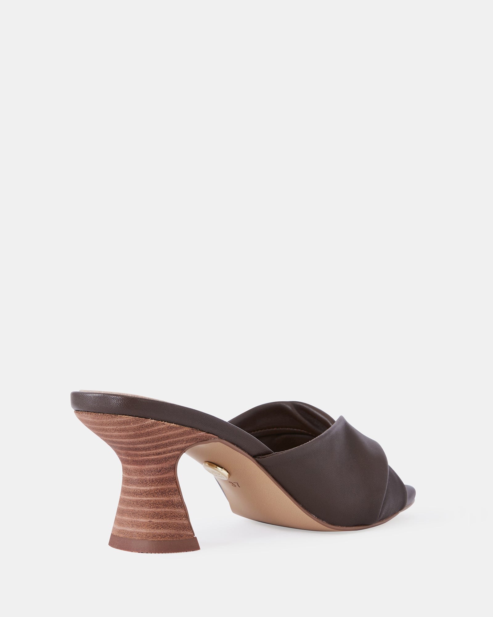 Marlee Syrup Leather Flared Heel Mule