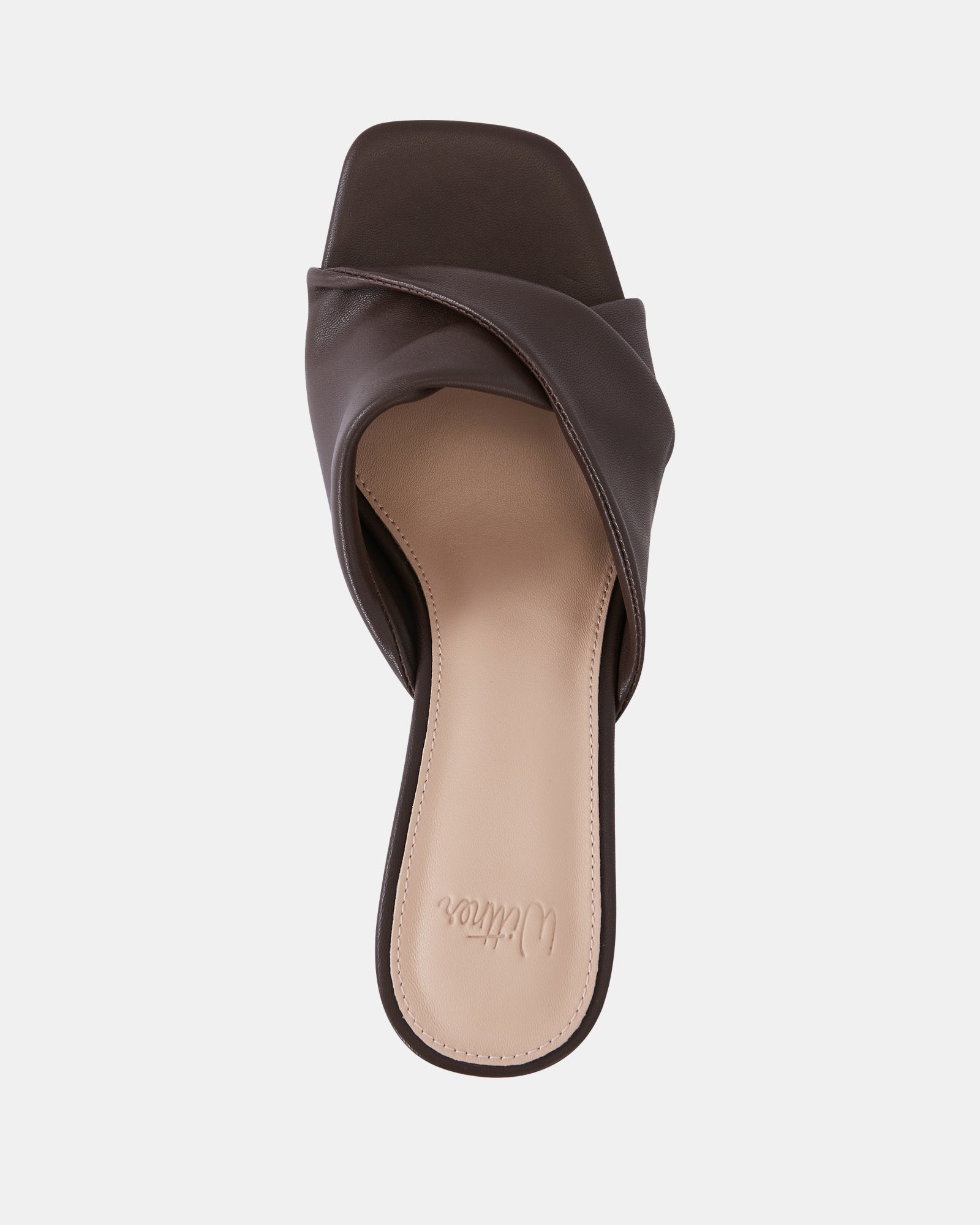 Marlee Syrup Leather Flared Heel Mule