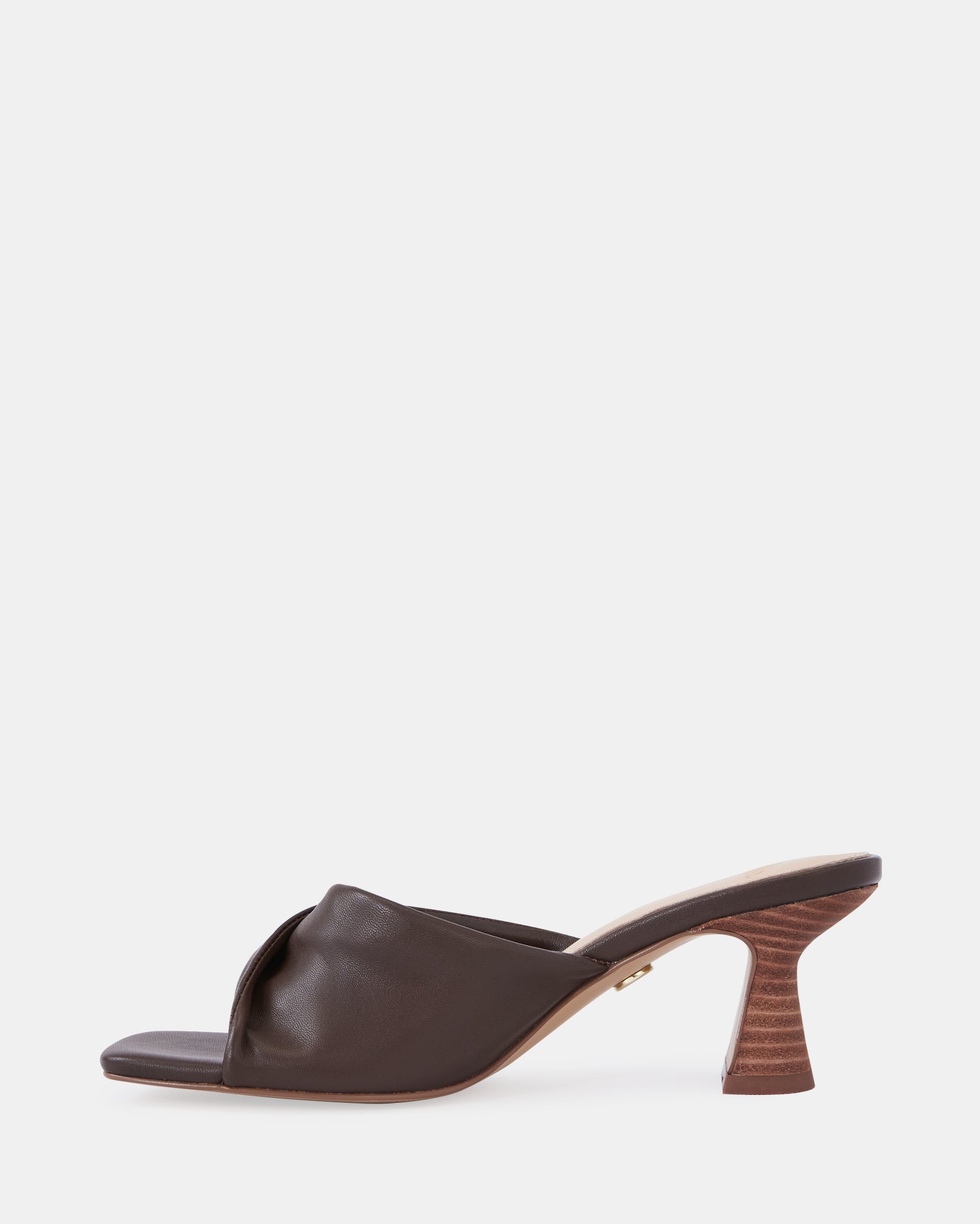Marlee Syrup Leather Flared Heel Mule