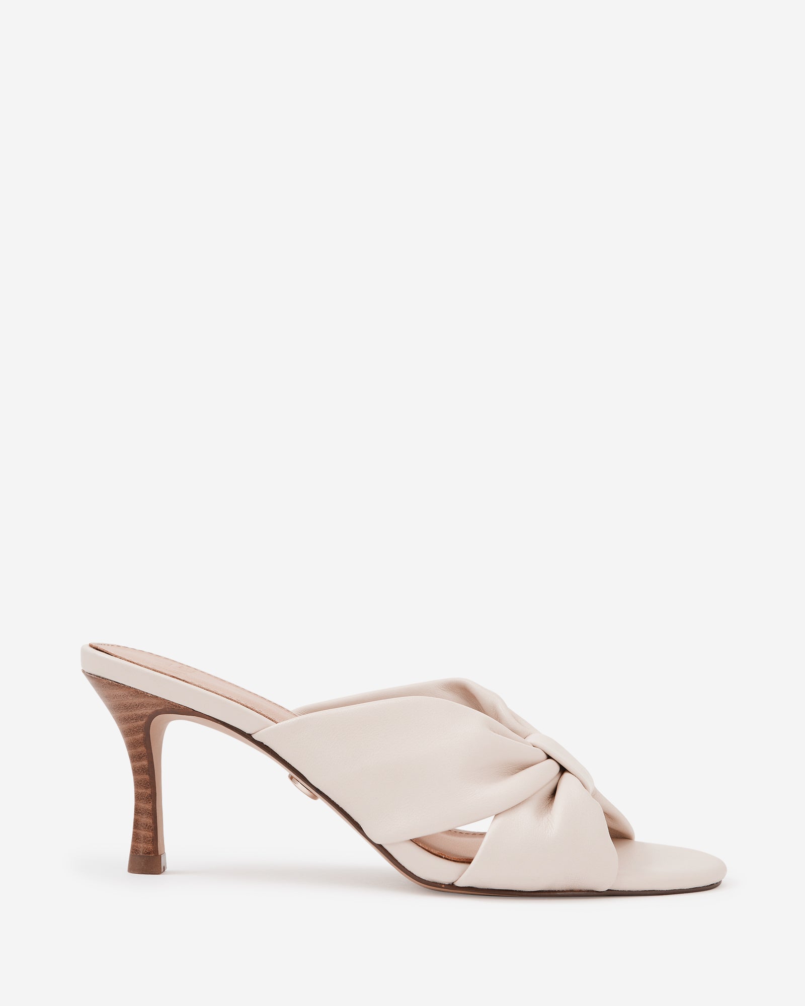Oralia Vintage Ivory Leather Stiletto Mule