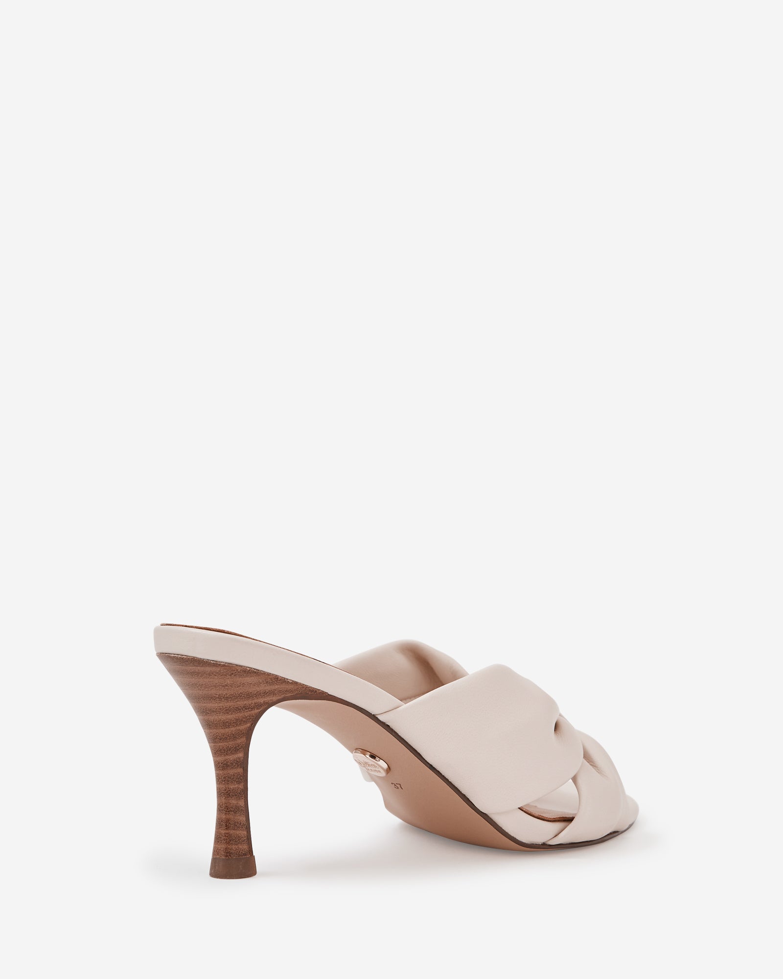 Oralia Vintage Ivory Leather Stiletto Mule