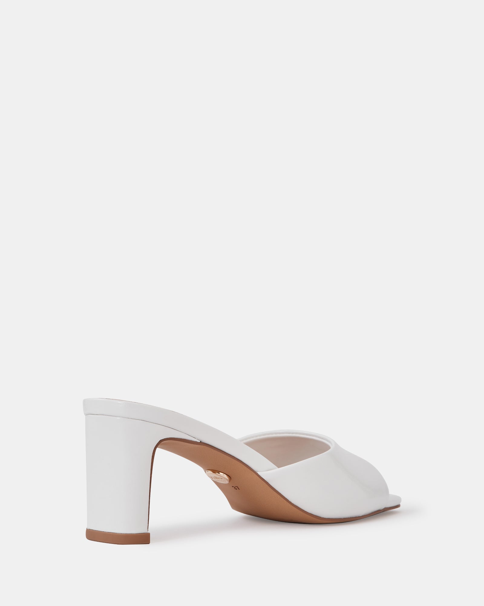 Nikita Optic White Leather Slim Heel Mule