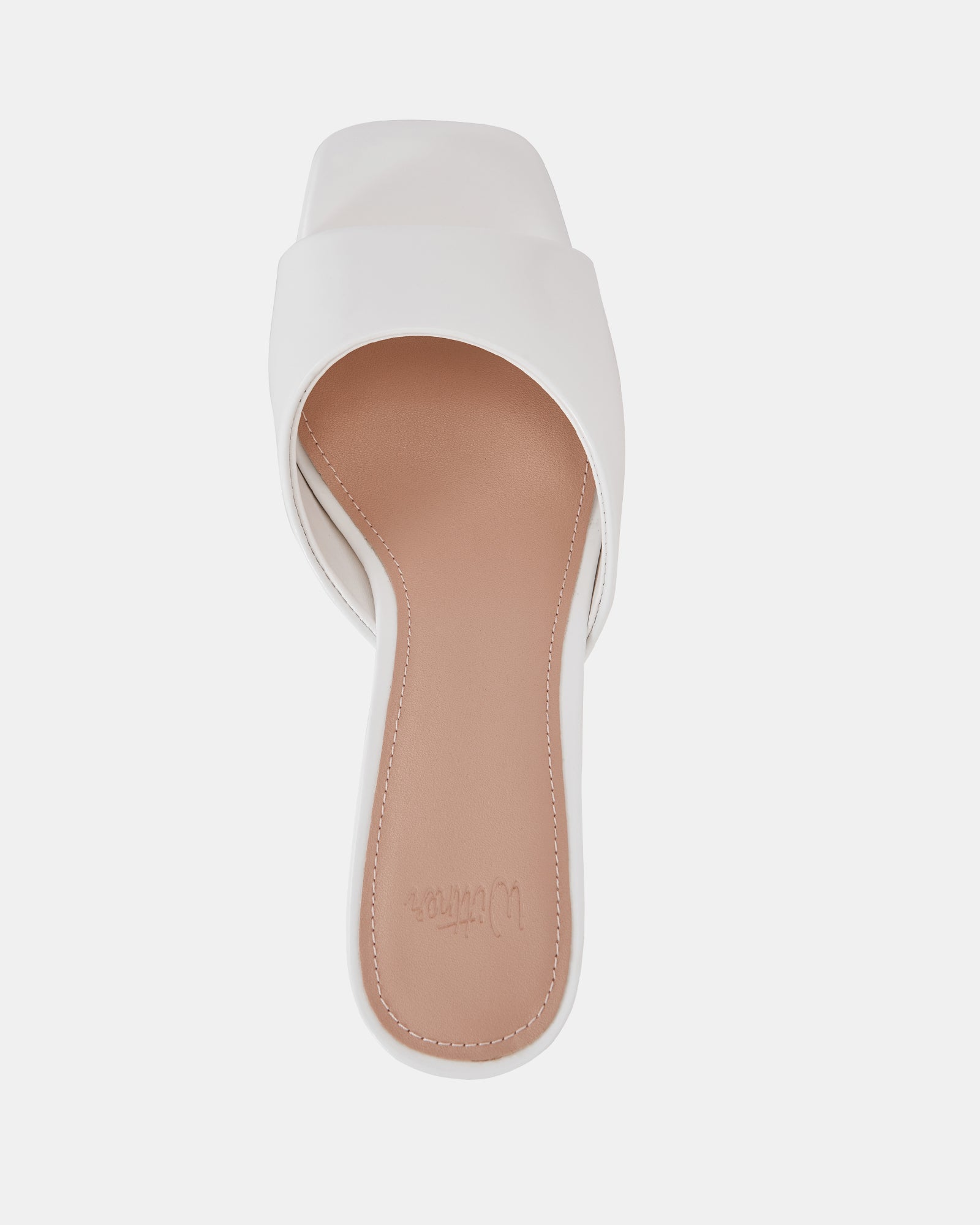 Nikita Optic White Leather Slim Heel Mule