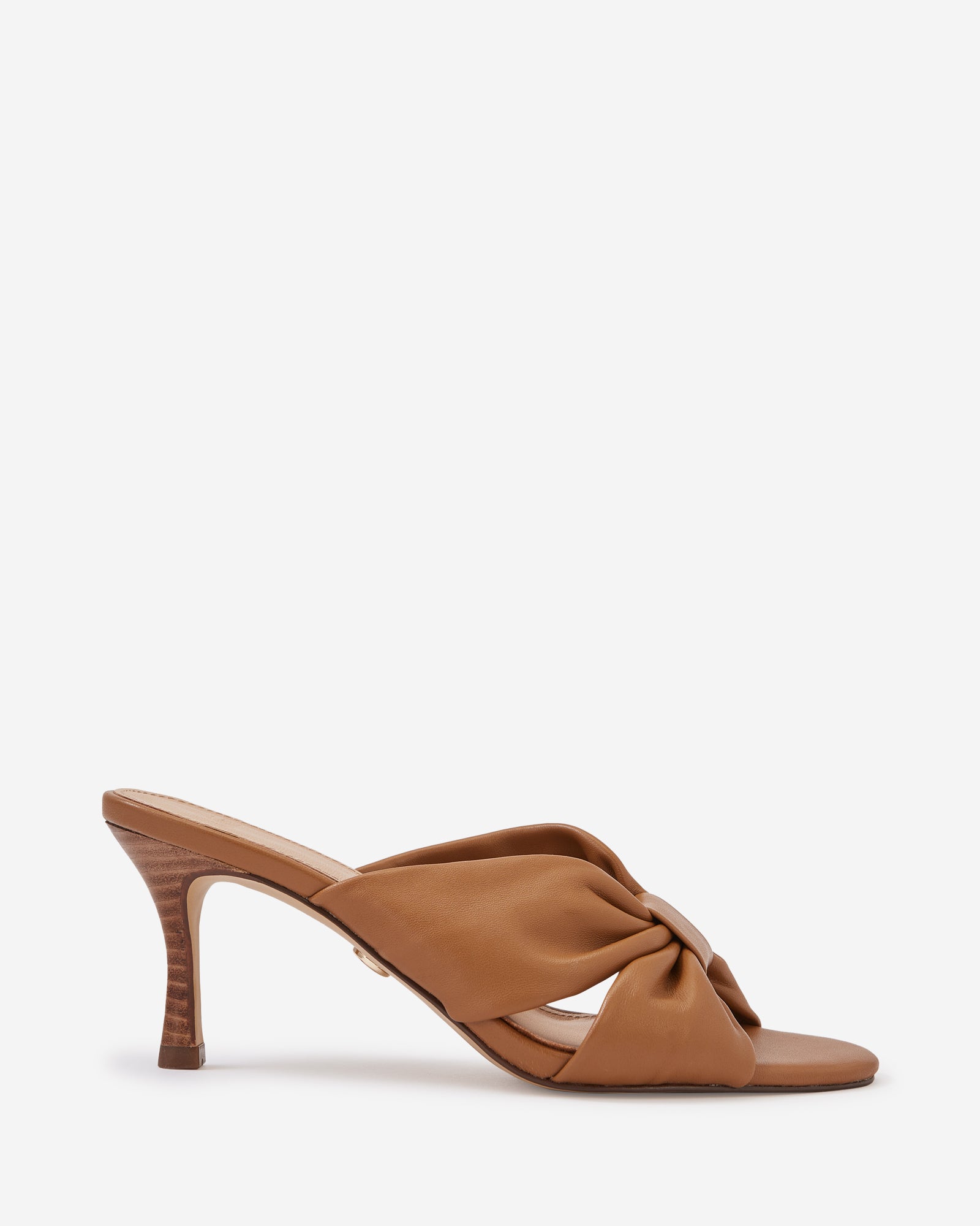 Oralia Burnt Almond Leather Stiletto Mule