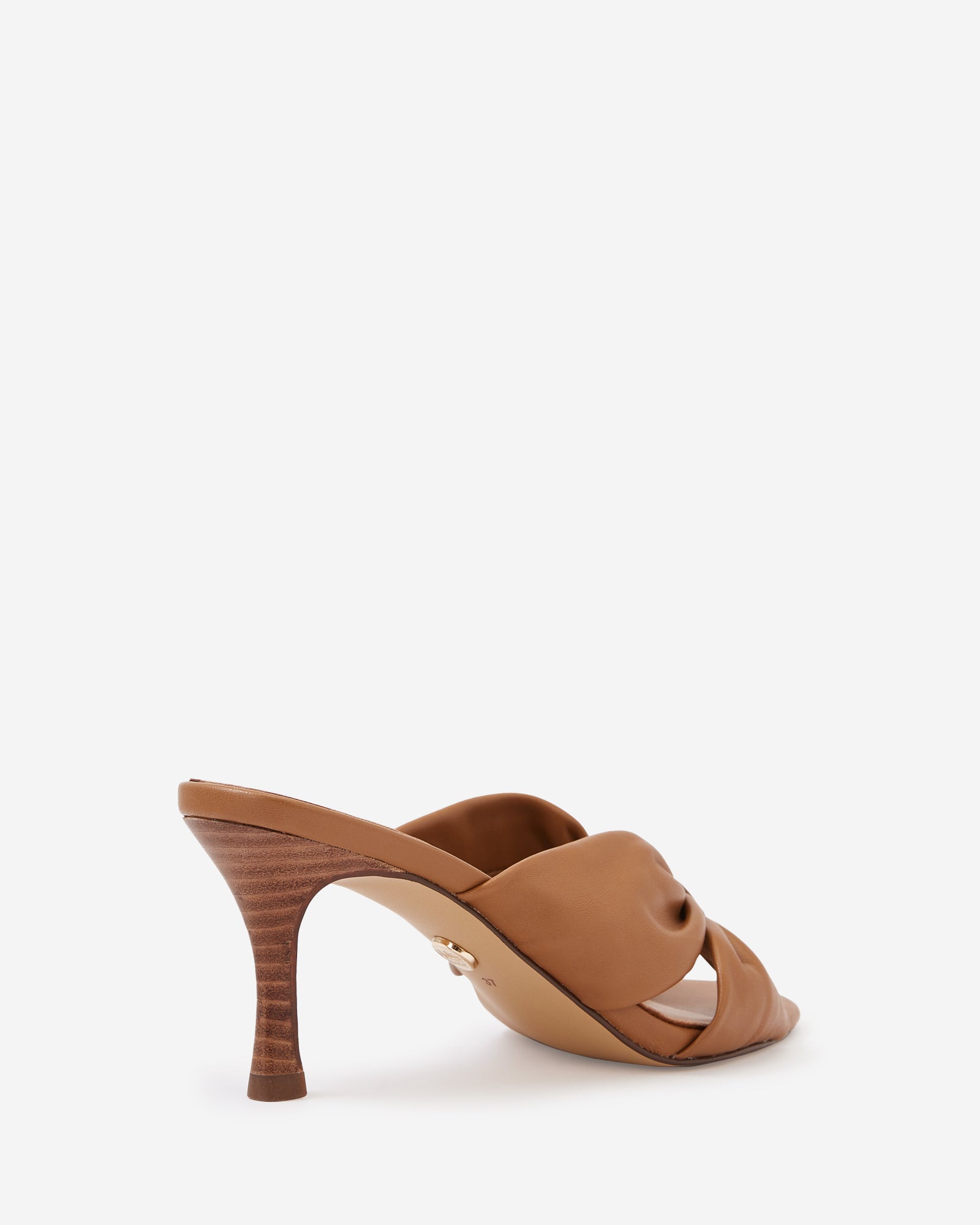 Oralia Burnt Almond Leather Stiletto Mule