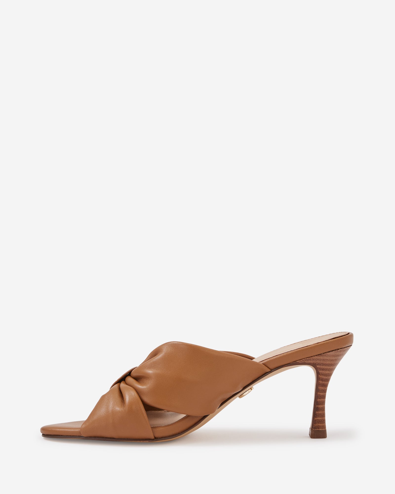 Oralia Burnt Almond Leather Stiletto Mule