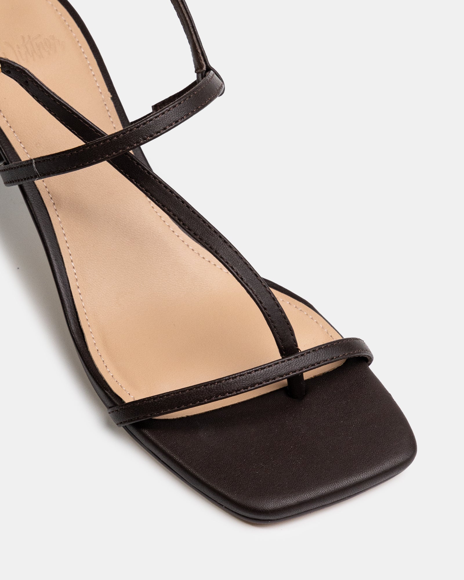 Koda Espresso Leather Strappy Heel