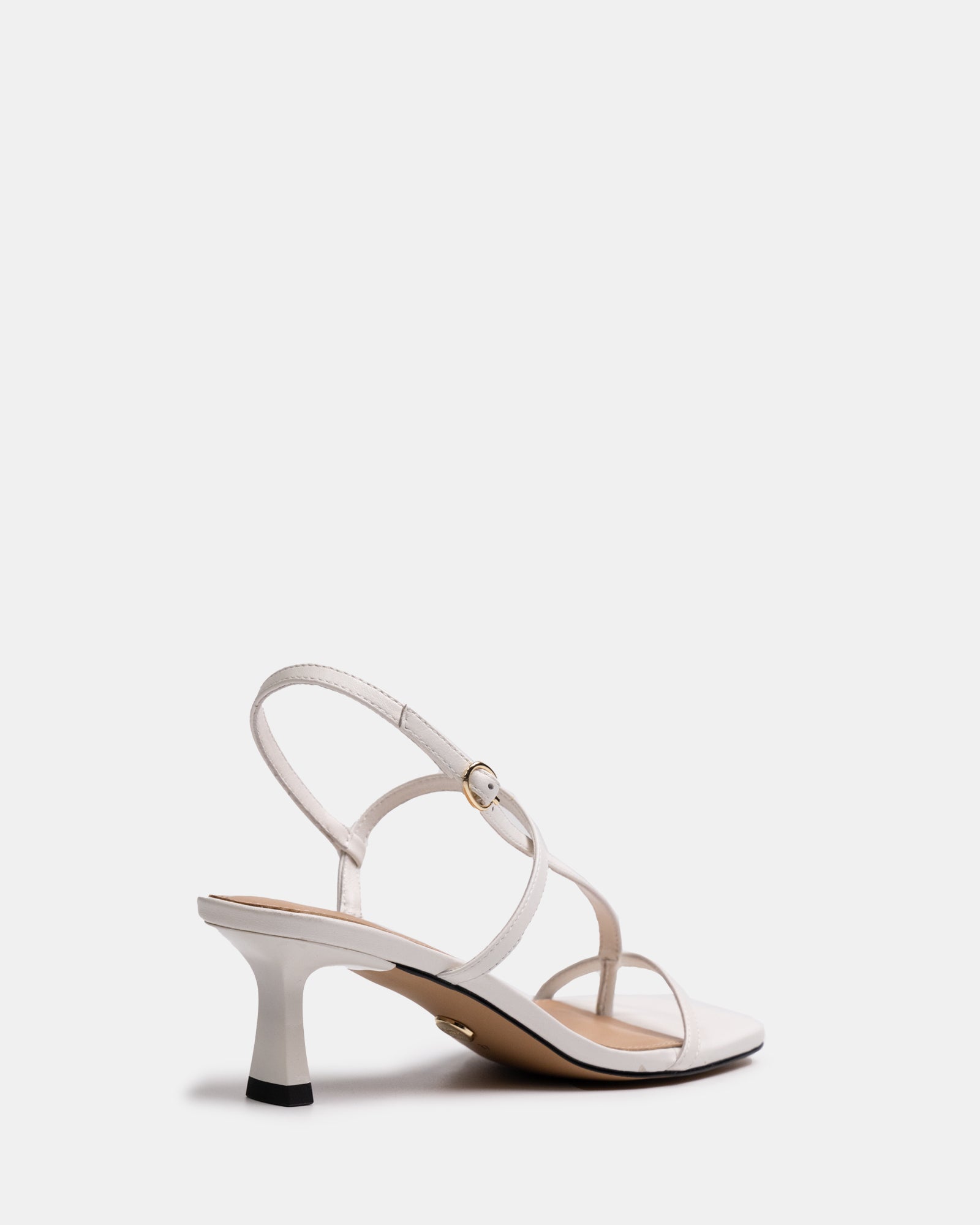 Koda Off White Leather Strappy Heel