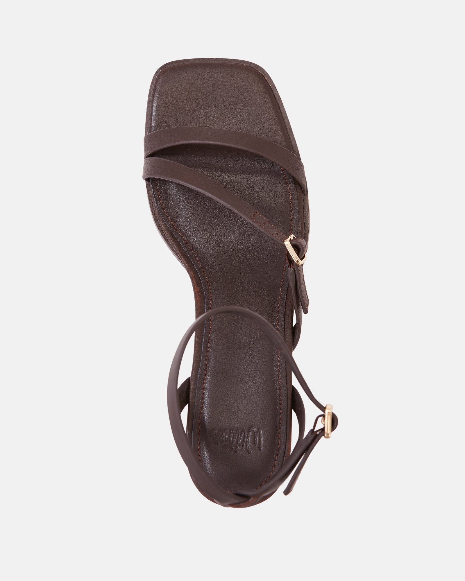 Izzi Ebony Leather Block Heel