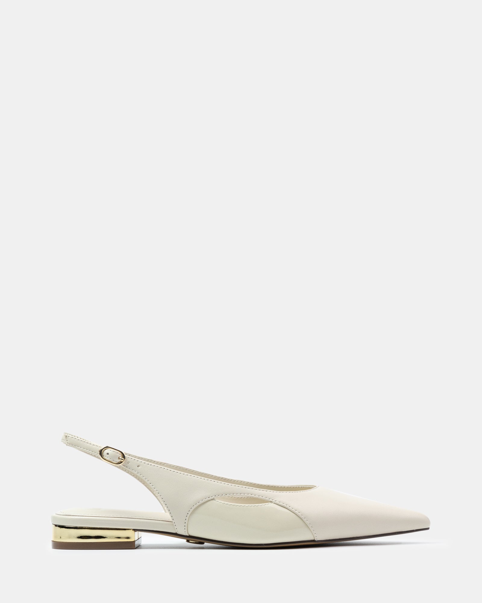 Margaret Vintage Ivory Leather Slingback