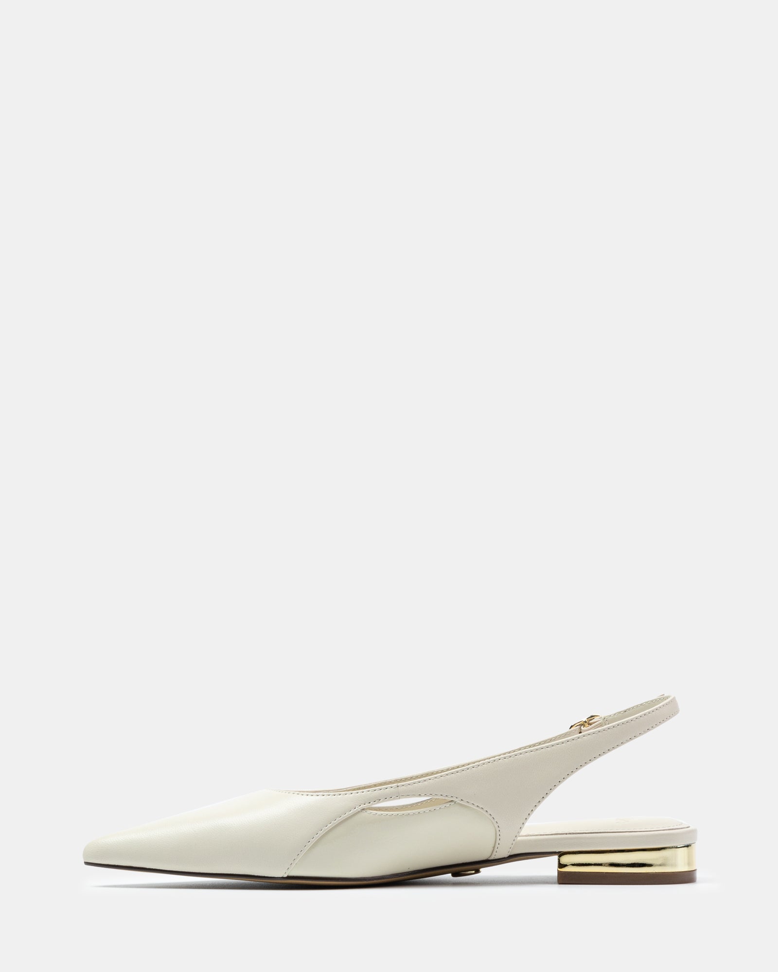 Margaret Vintage Ivory Leather Slingback