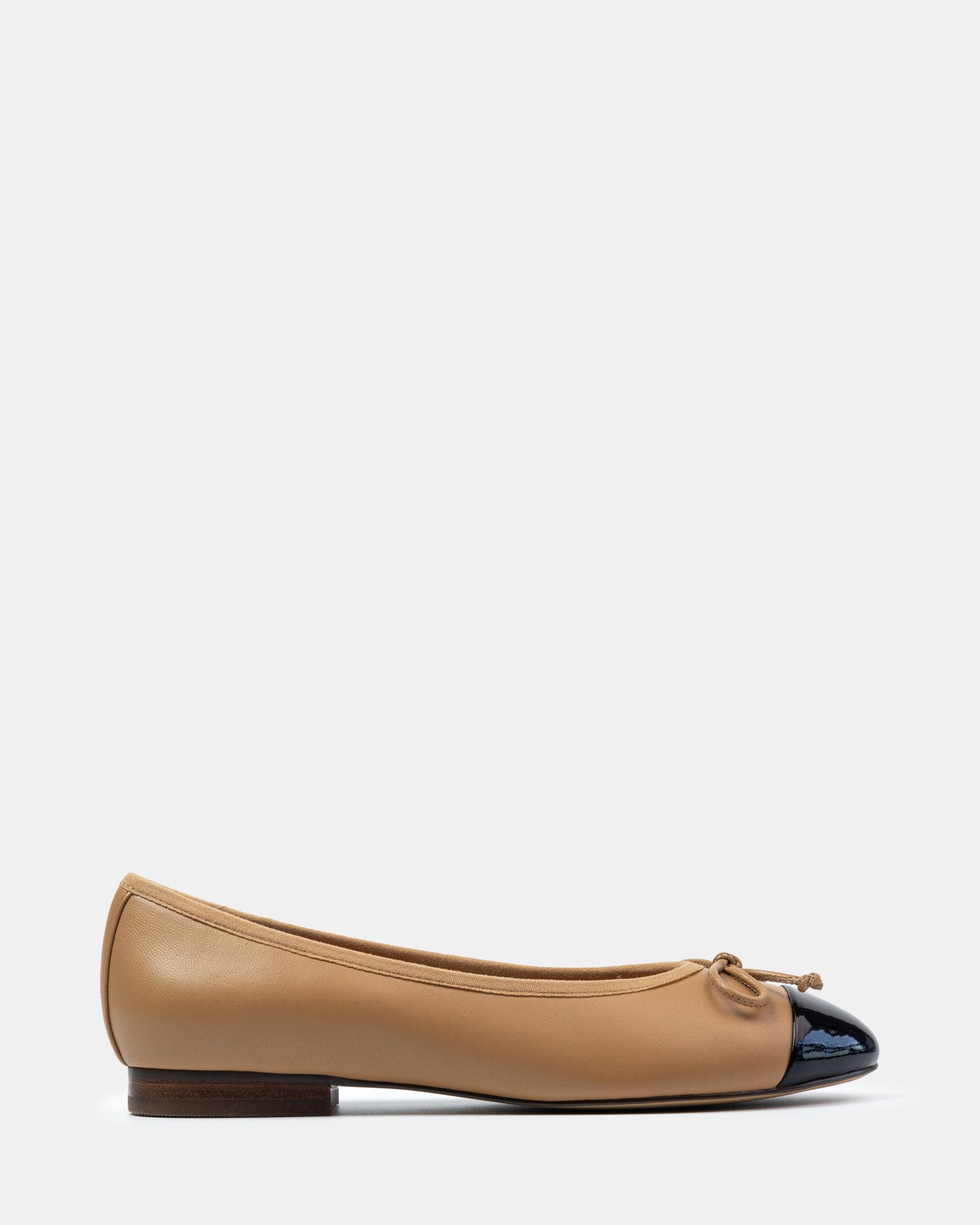 Avah Dark Sand Leather Ballet Flat