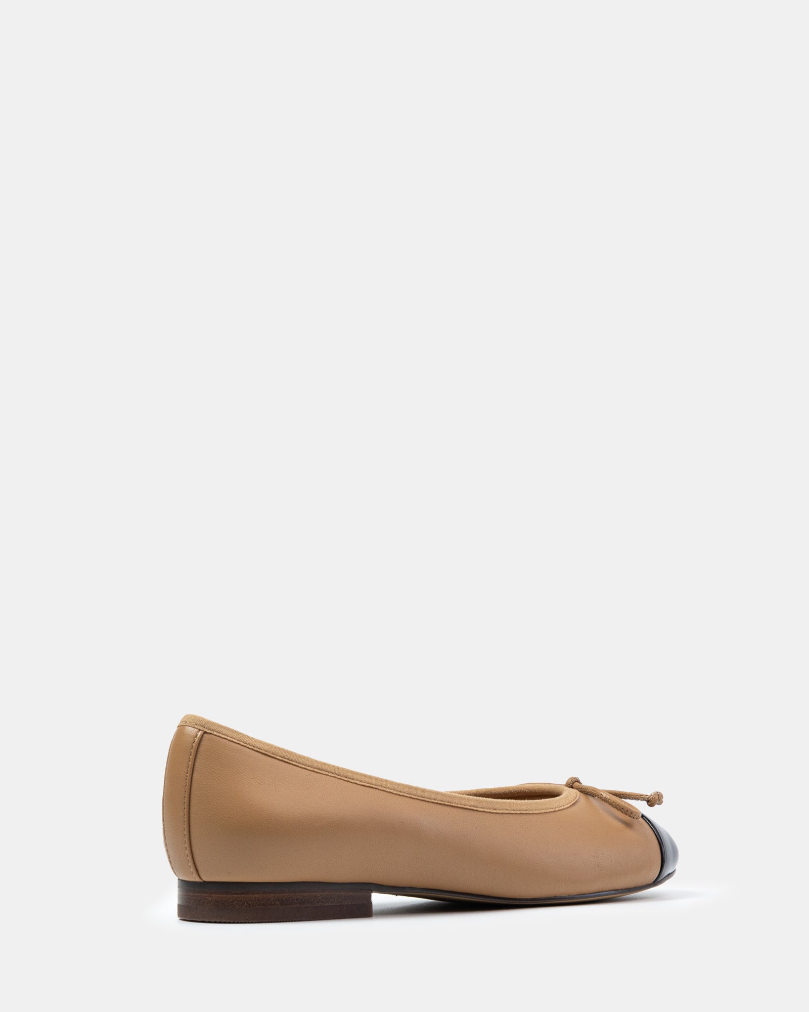 Avah Dark Sand Leather Ballet Flat
