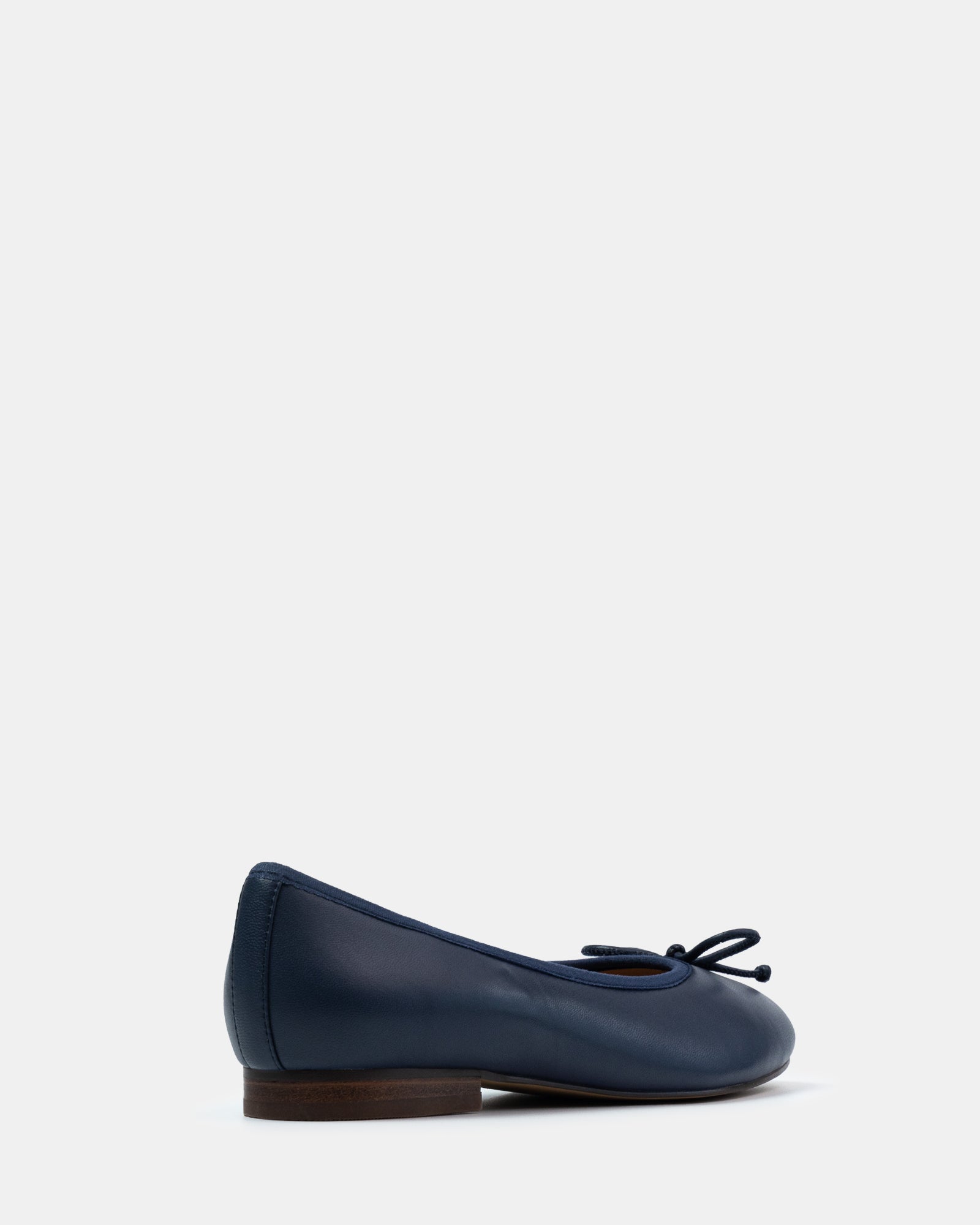 Alina Navy Leather Ballet Flat
