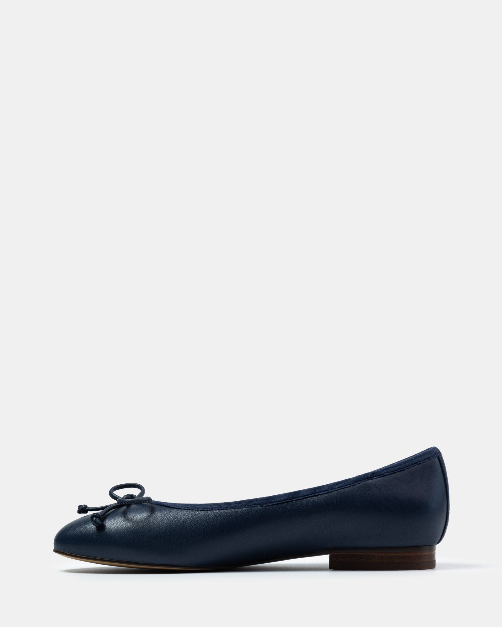 Alina Navy Leather Ballet Flat