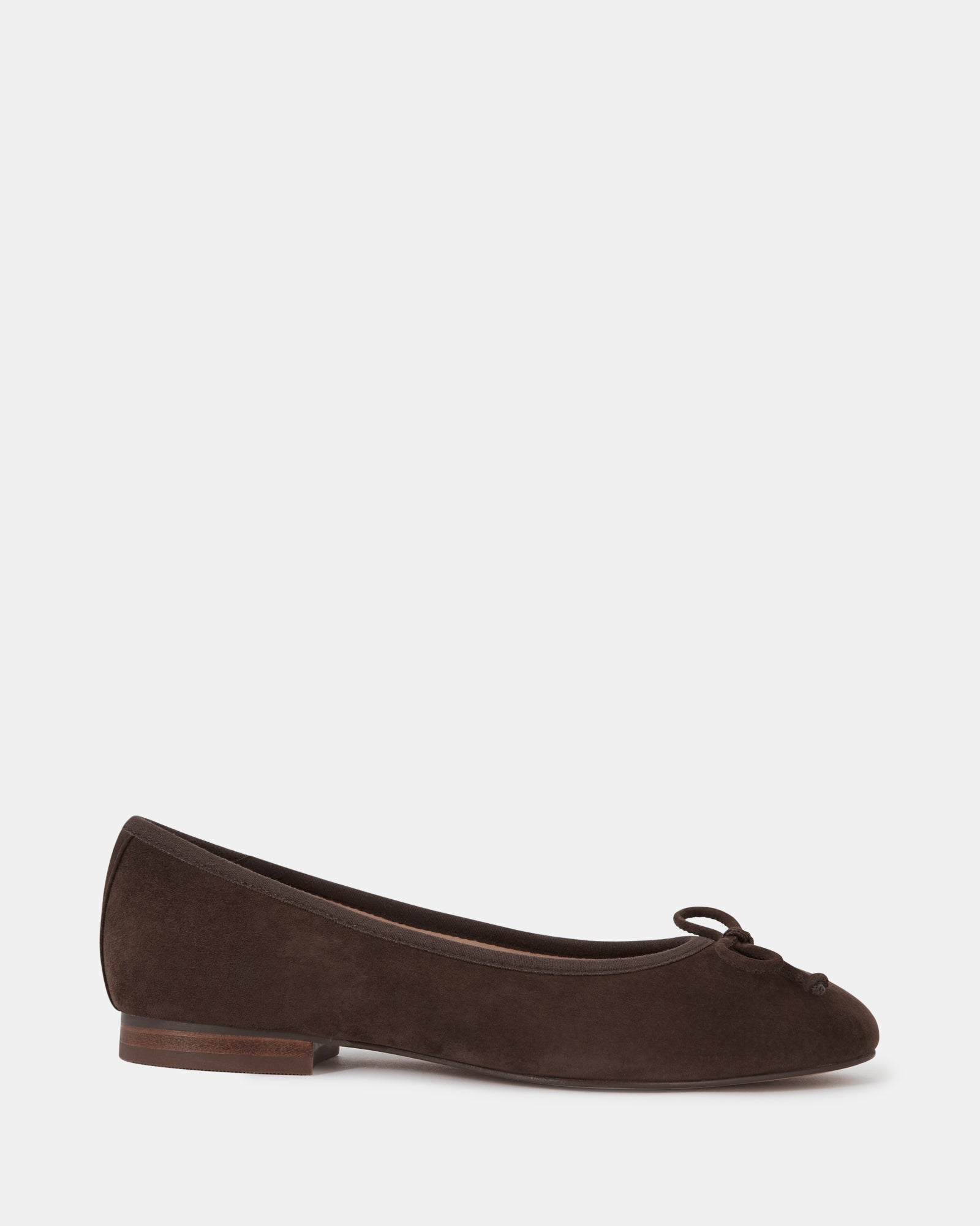 Alina Chocolate Suede Leather Ballet Flat