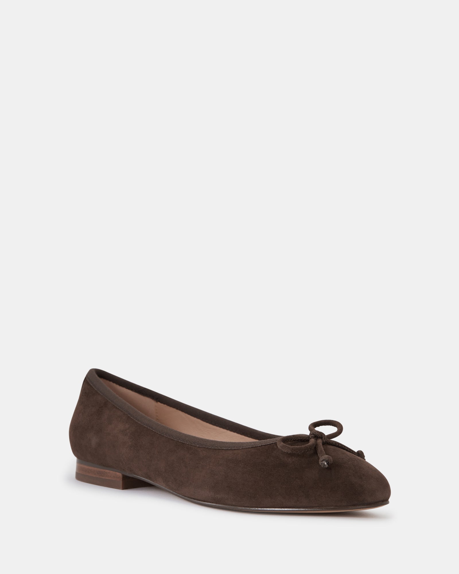 Alina Chocolate Suede Leather Ballet Flat