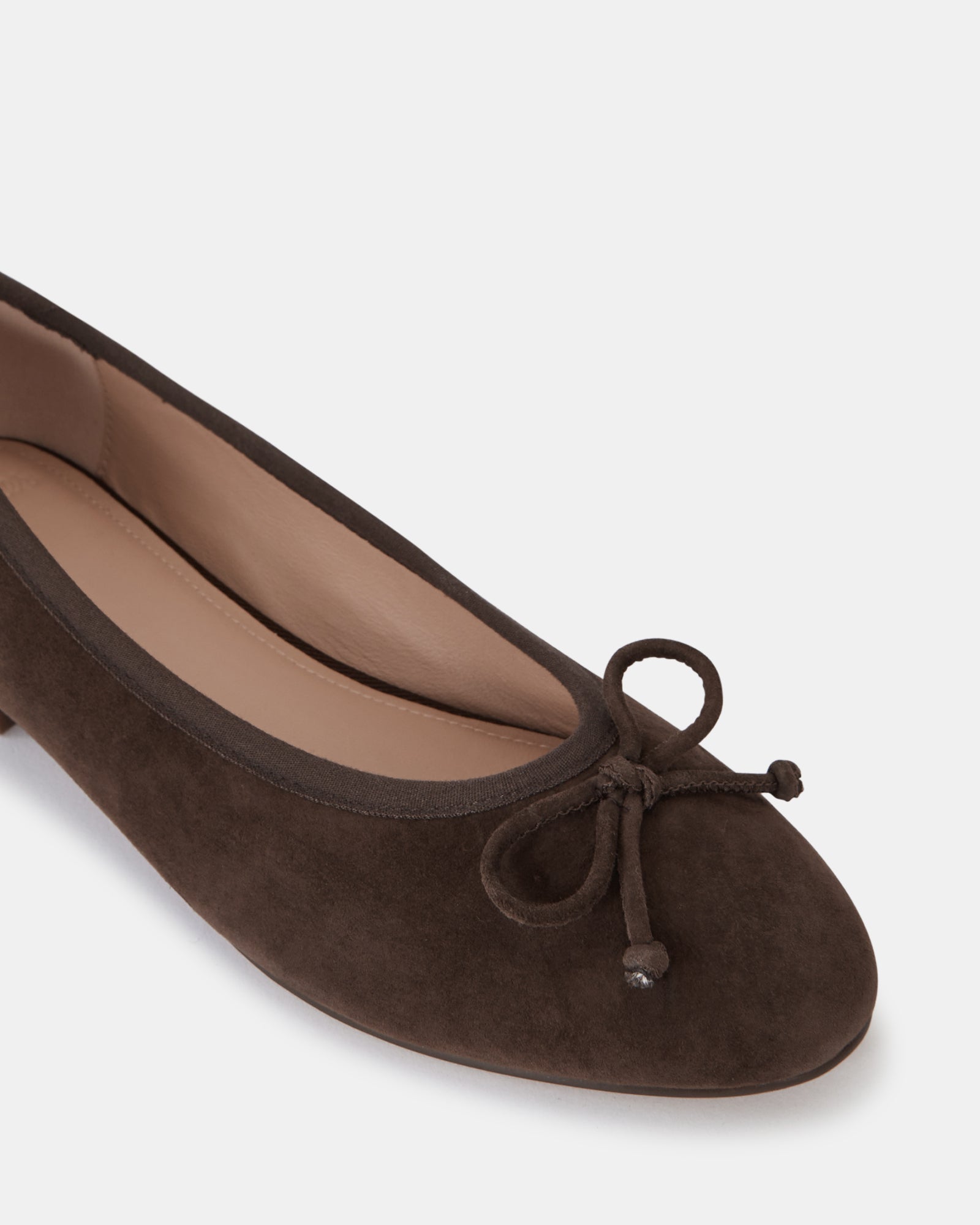 Alina Chocolate Suede Leather Ballet Flat