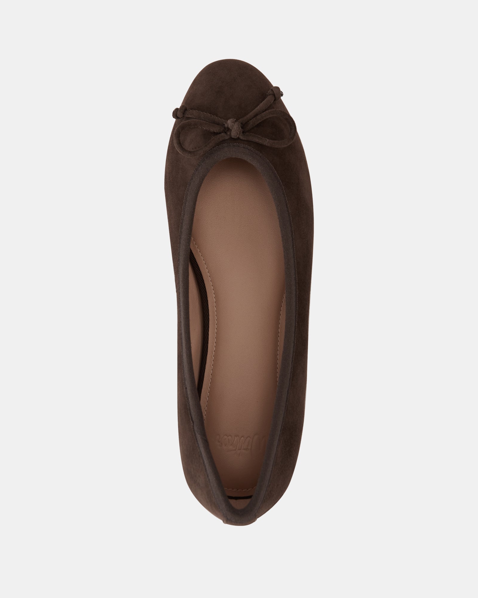 Alina Chocolate Suede Leather Ballet Flat