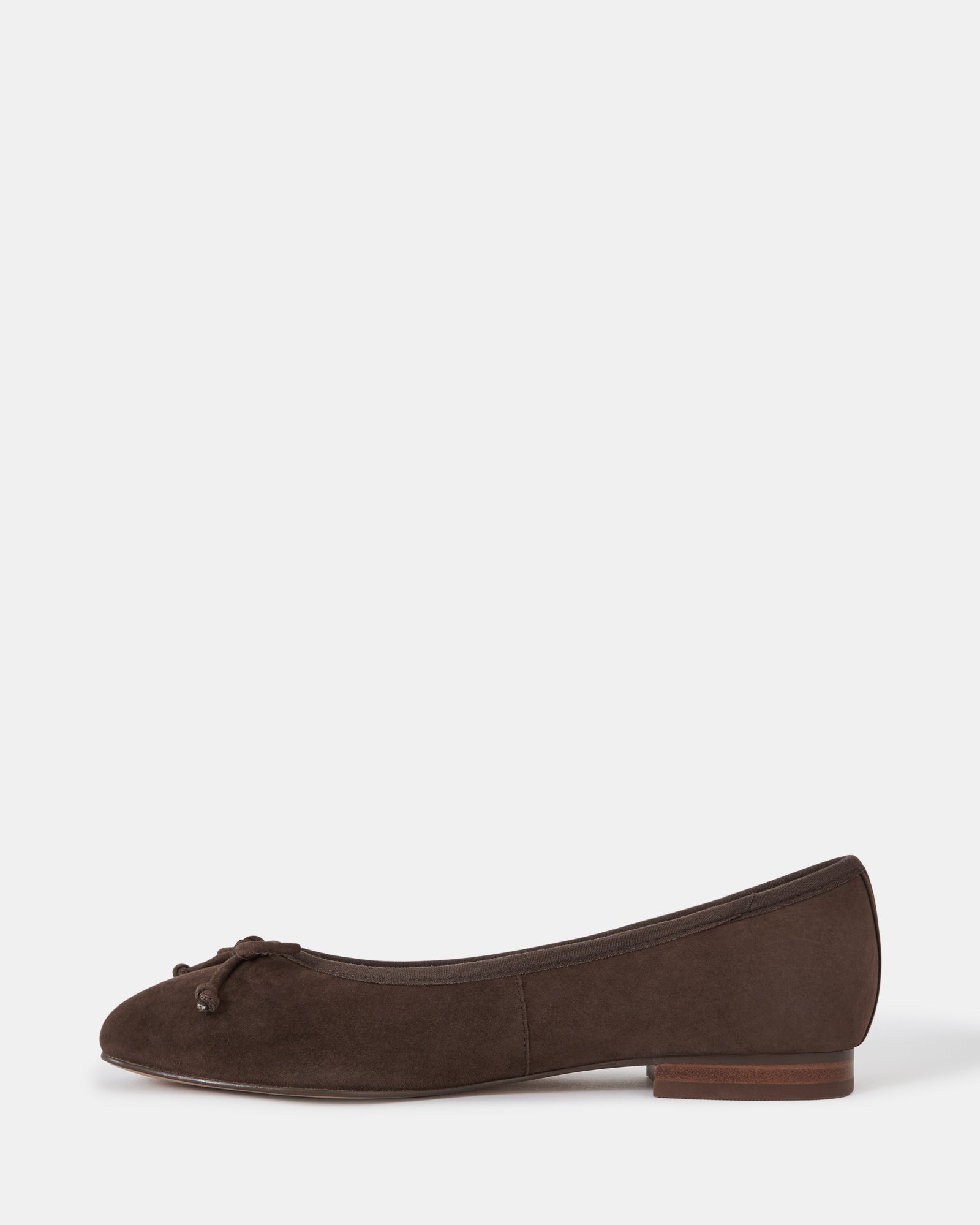 Alina Chocolate Suede Leather Ballet Flat