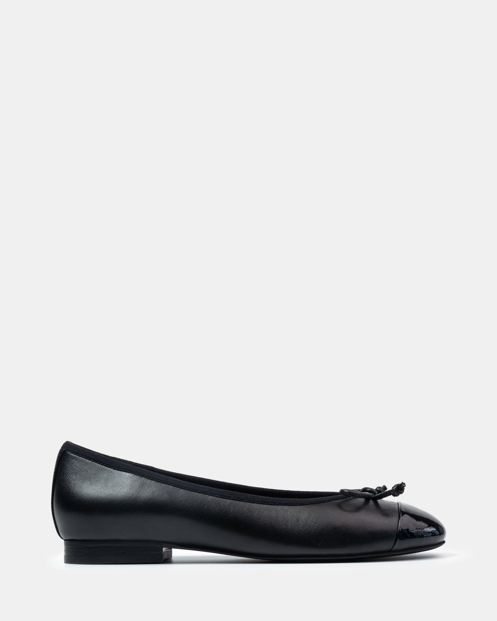 Avah Black Premium Leather Ballet Flat
