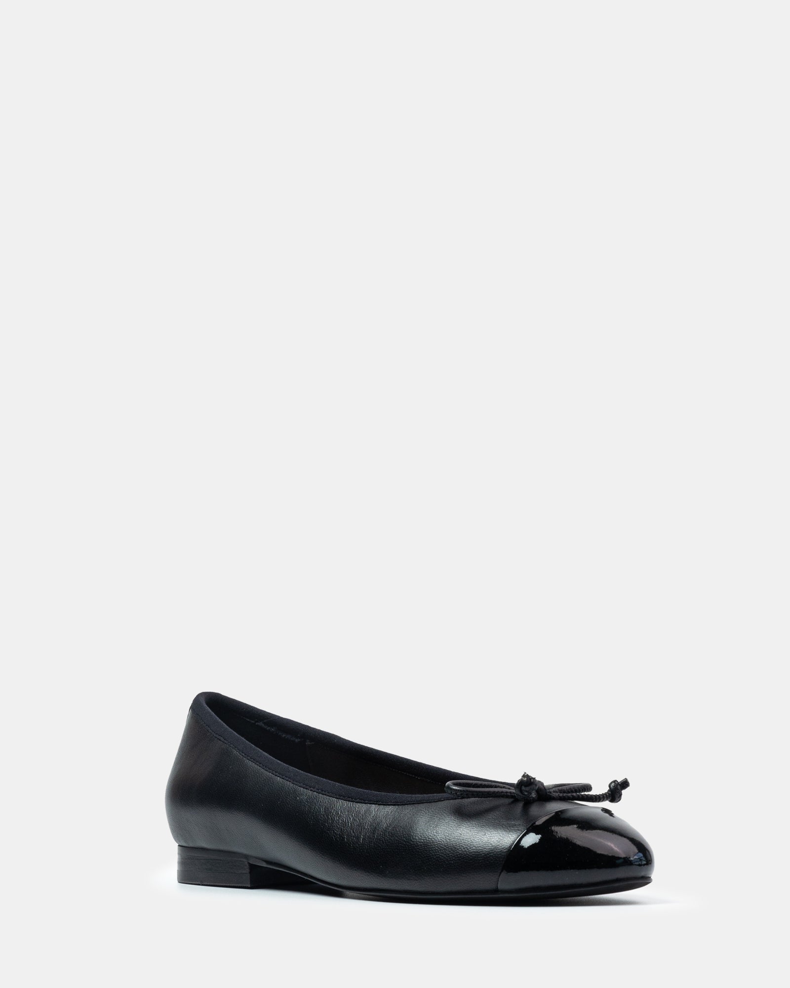 Avah Black Premium Leather Ballet Flat