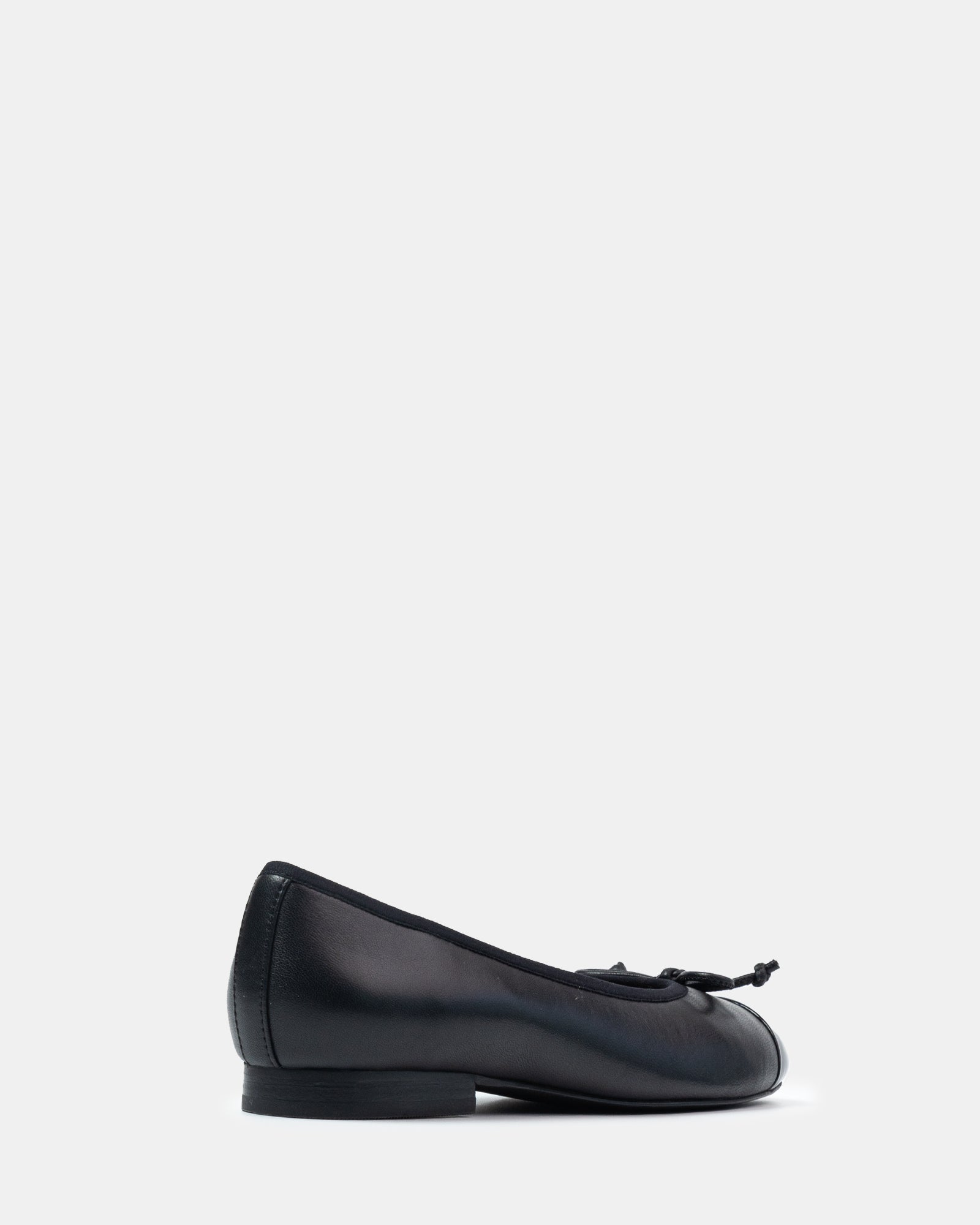 Avah Black Premium Leather Ballet Flat