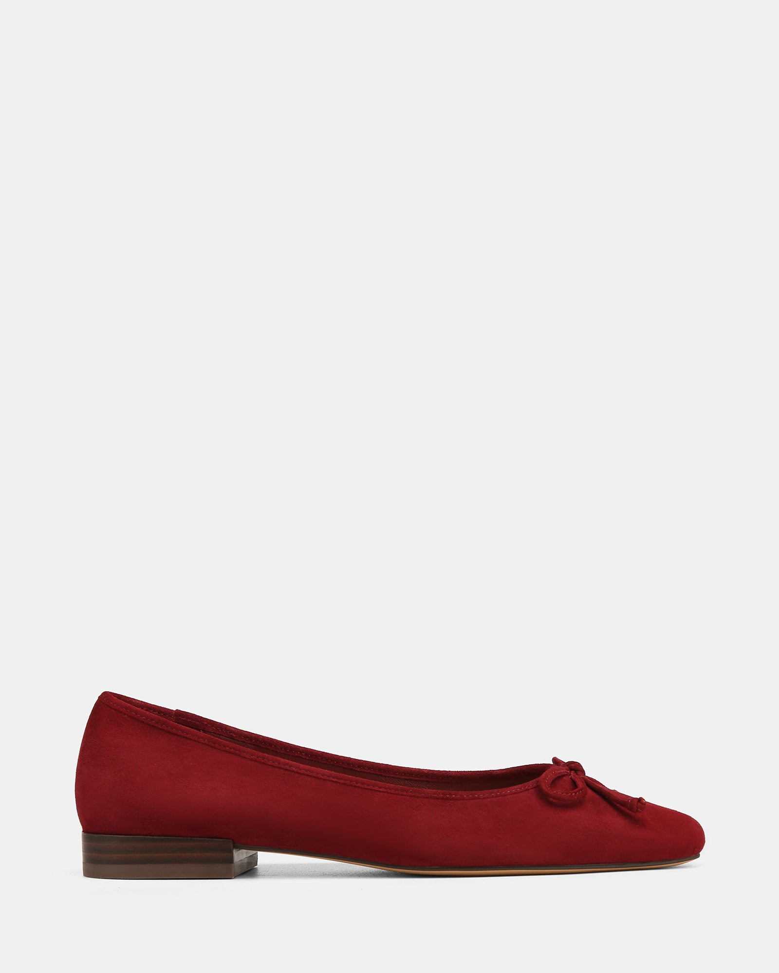 Armenia Berry Suede Leather Ballet Flat