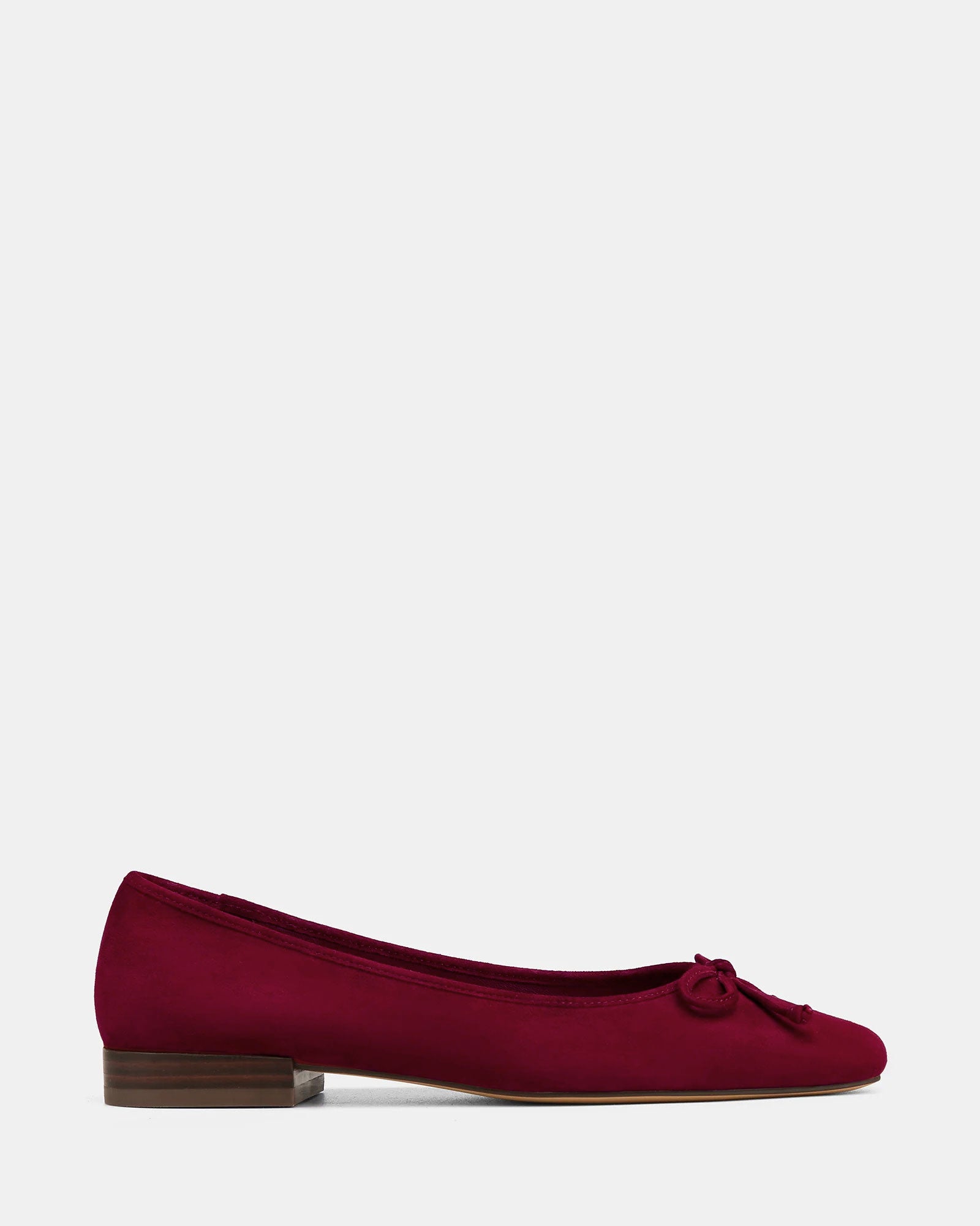 Armenia Berry Suede Leather Ballet Flat