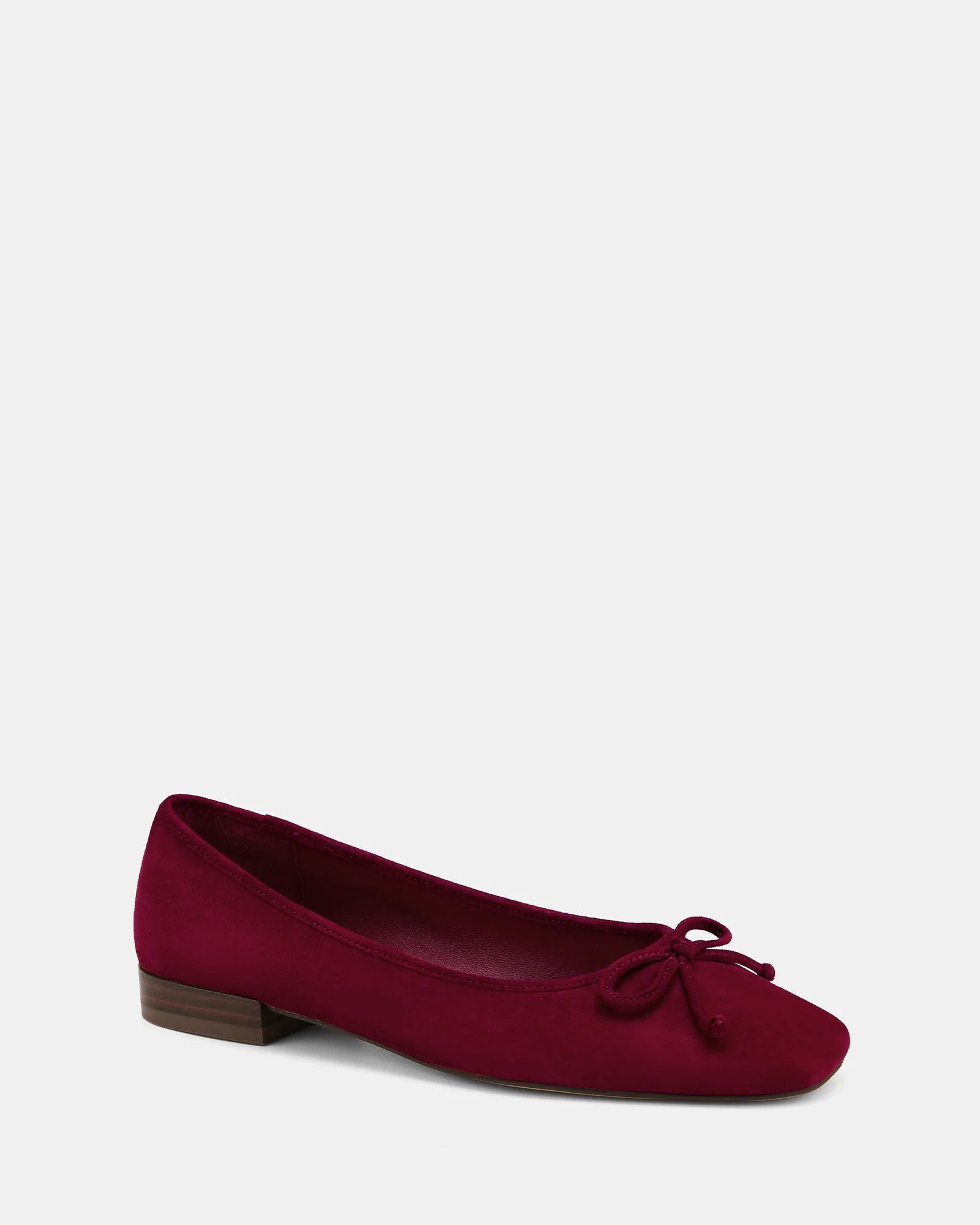 Armenia Berry Suede Leather Ballet Flat