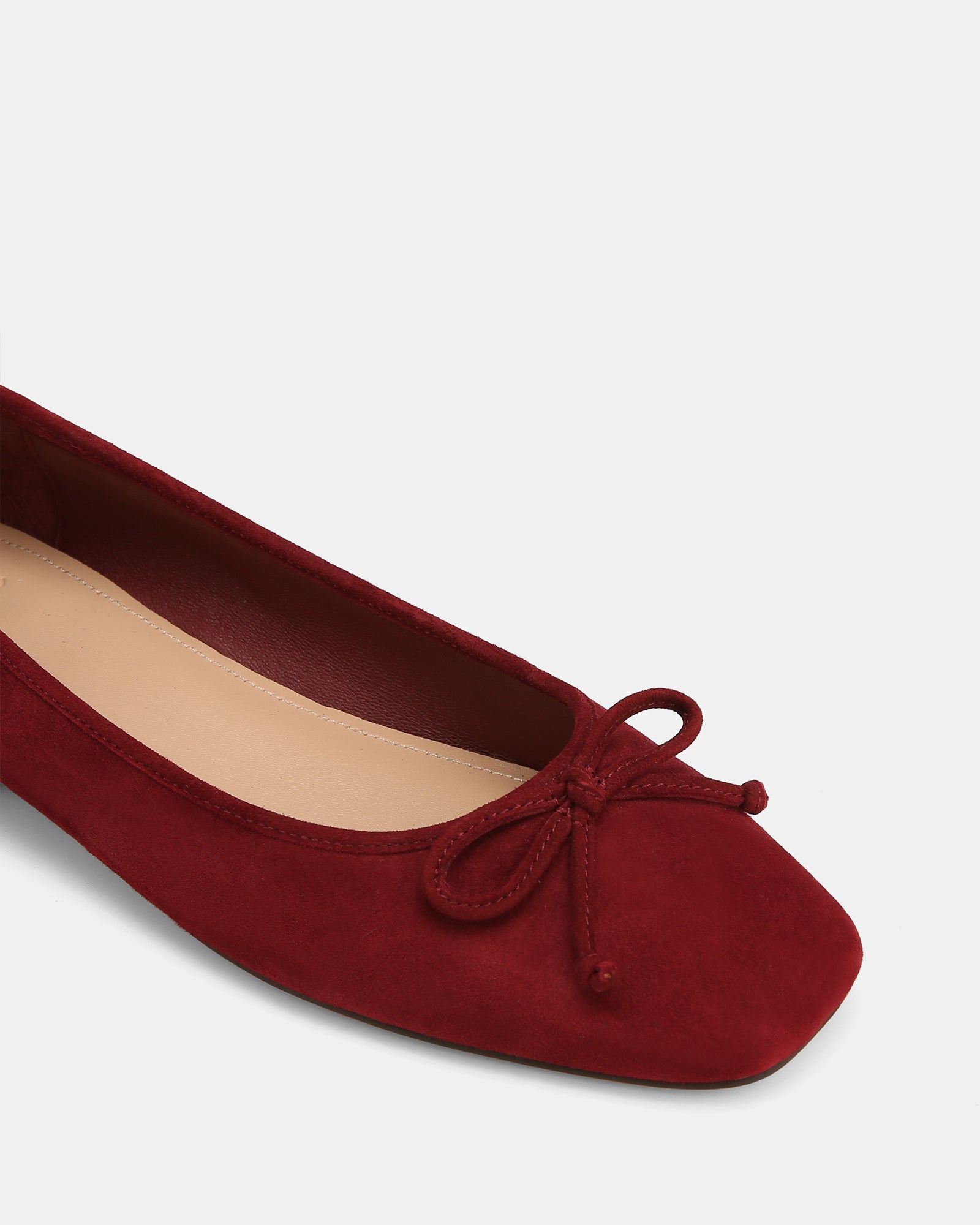 Armenia Berry Suede Leather Ballet Flat