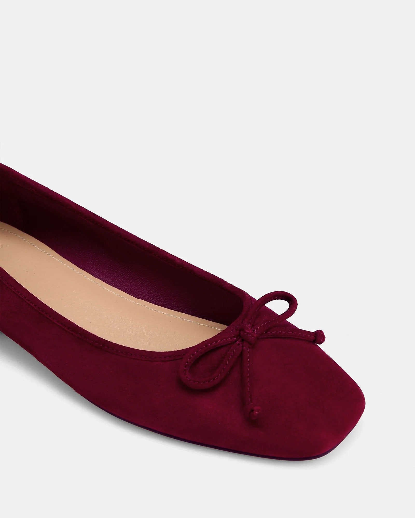 Armenia Berry Suede Leather Ballet Flat