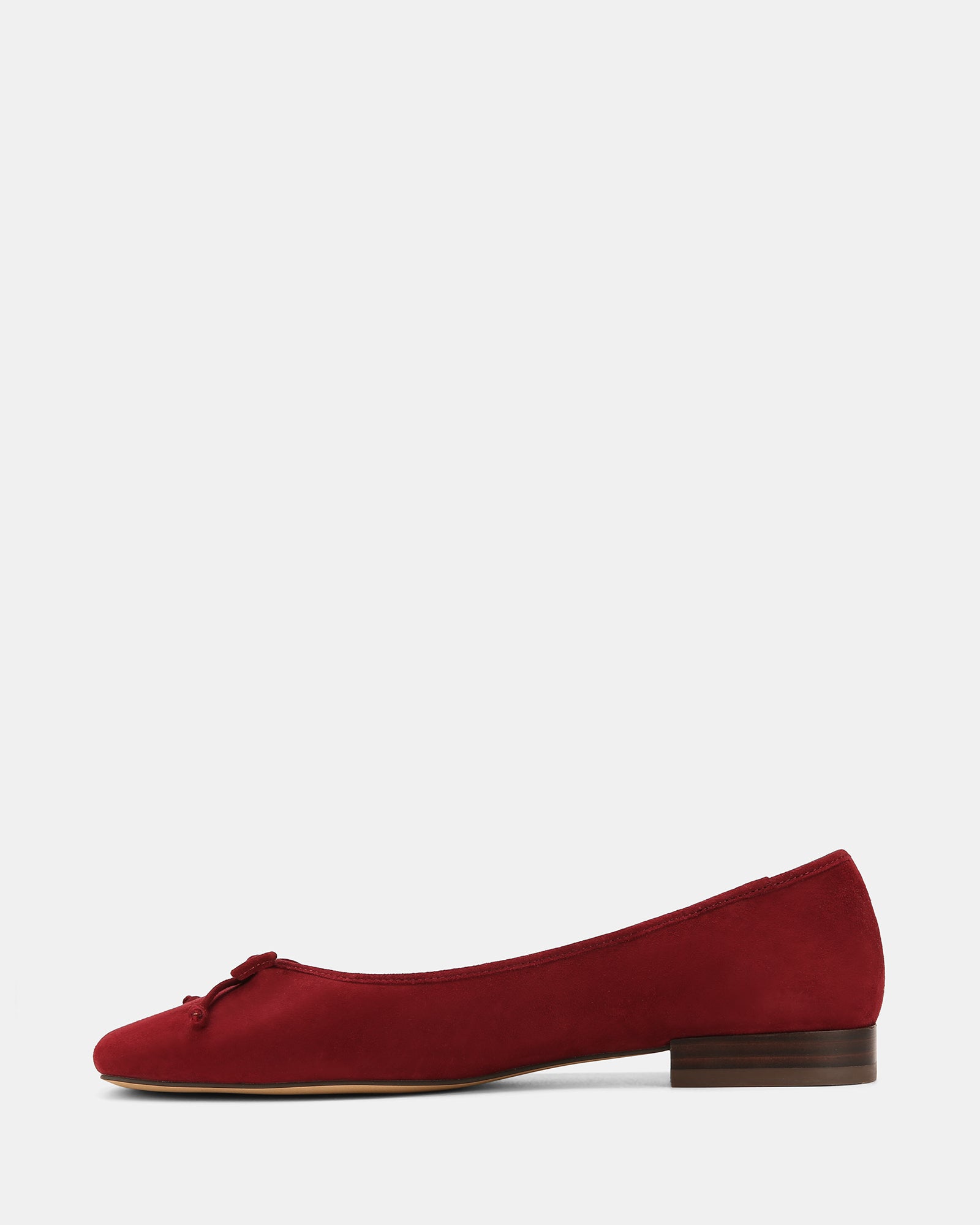 Armenia Berry Suede Leather Ballet Flat