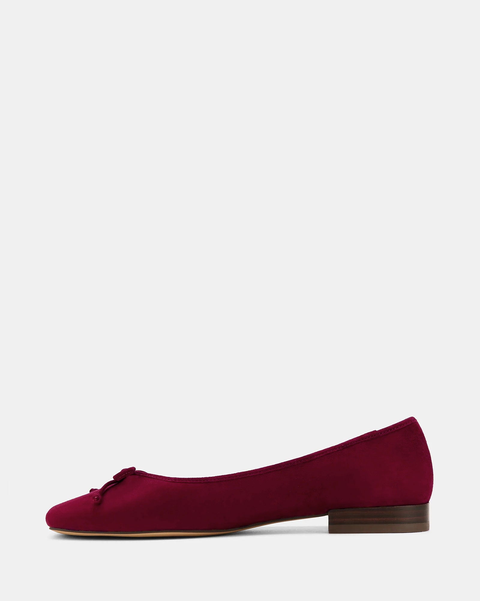 Armenia Berry Suede Leather Ballet Flat