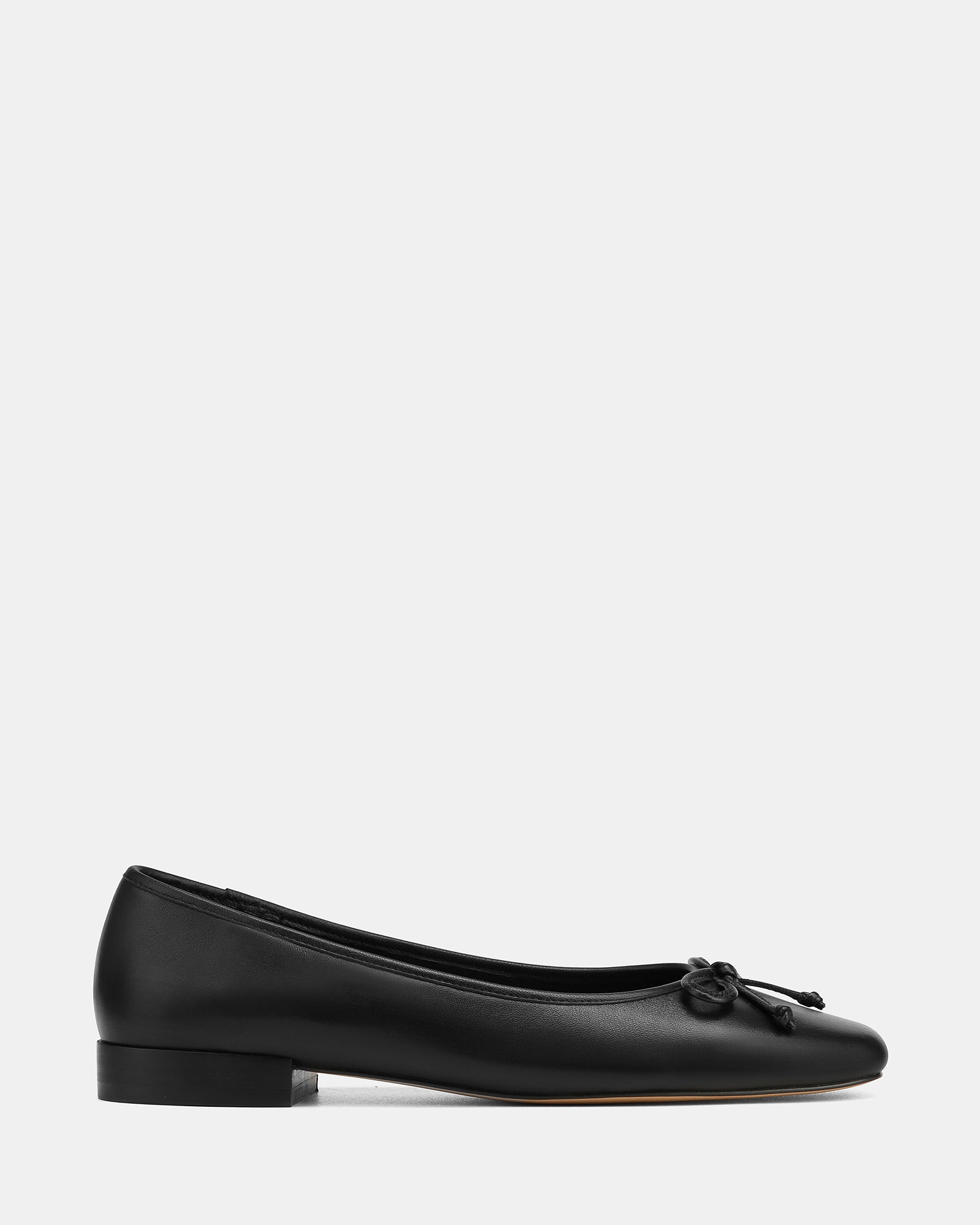 Armenia Black Leather Ballet Flat