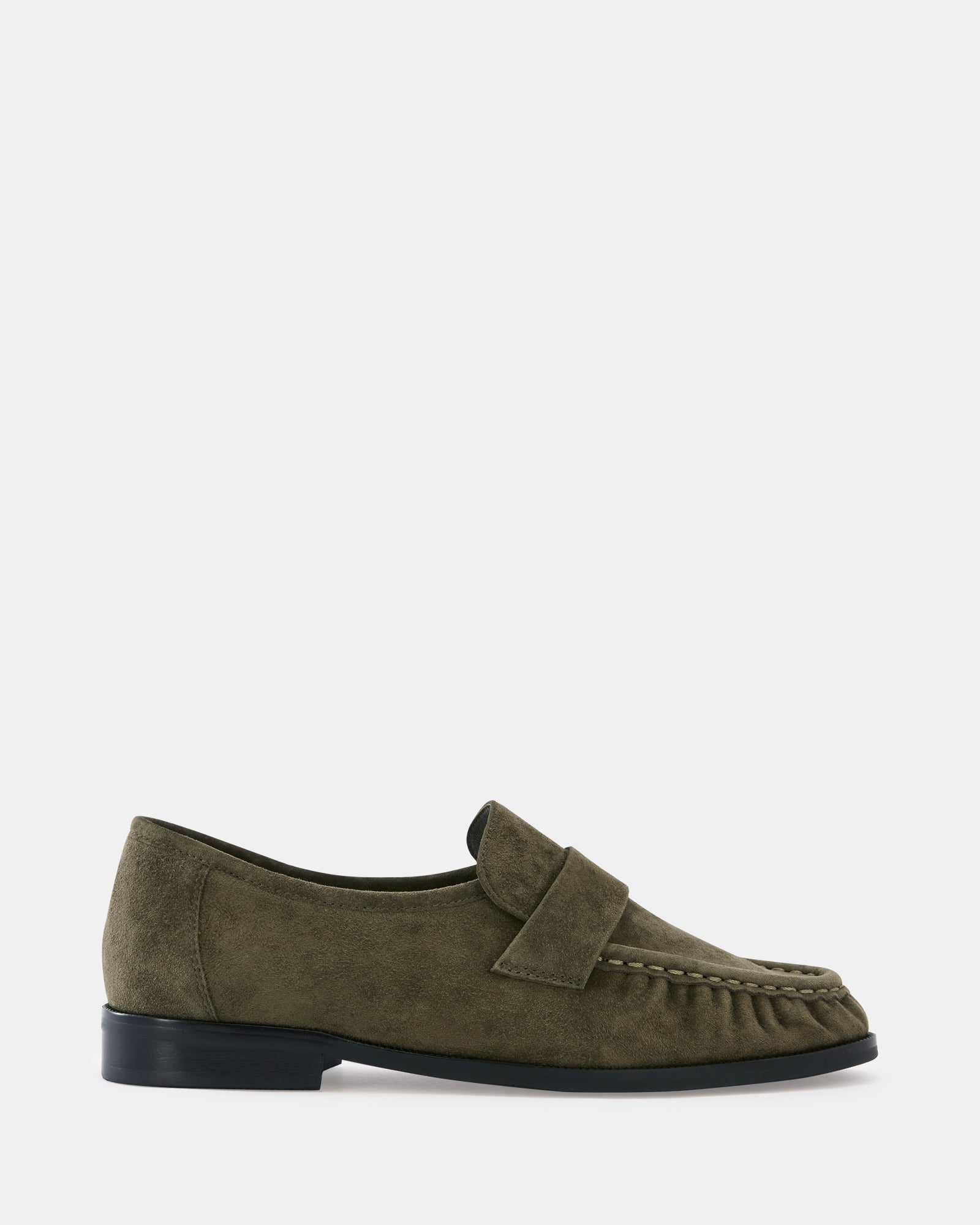 Adriel Olive Green Suede Leather Loafer