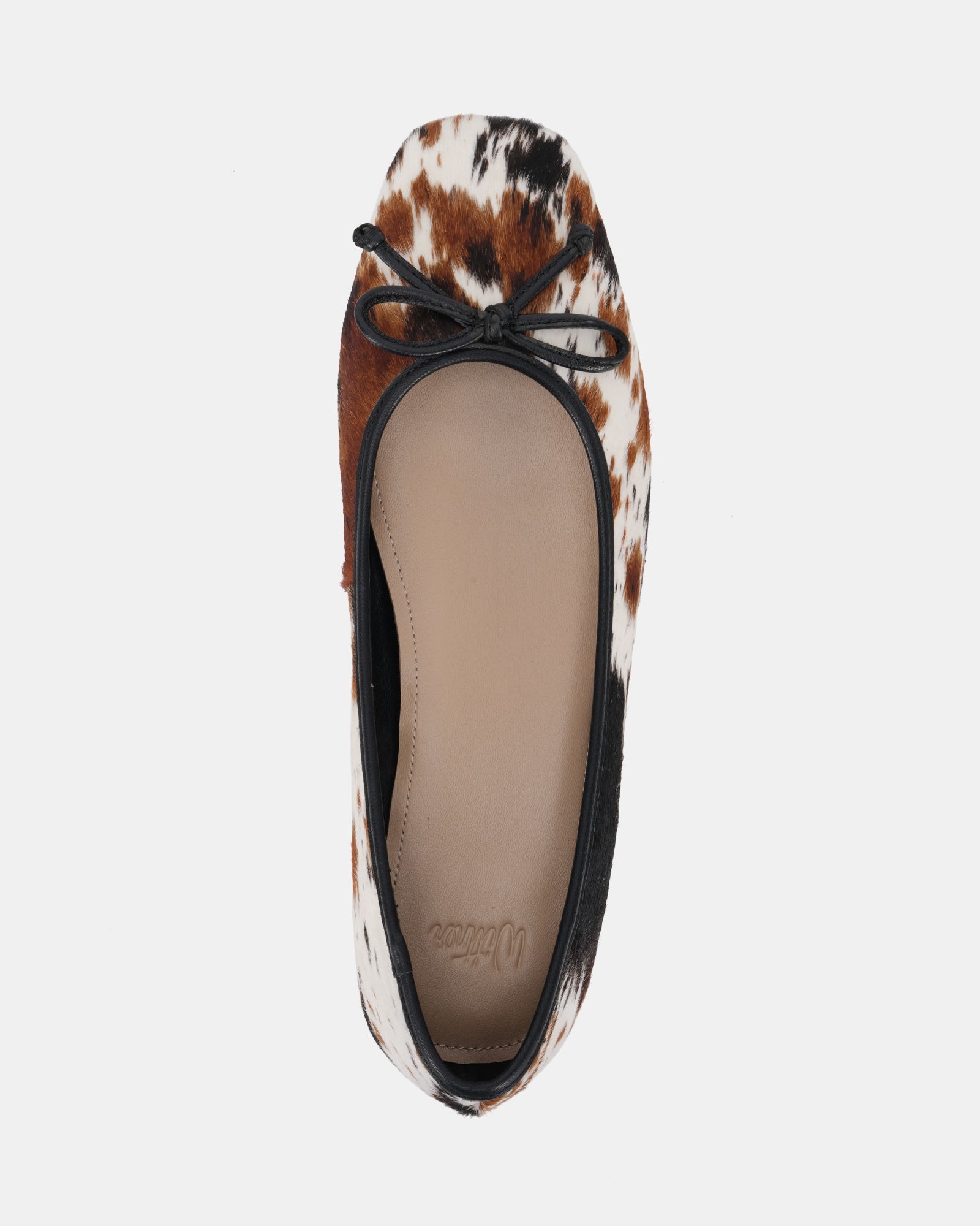 Armenia Cowhide Print Leather Ballet Flat