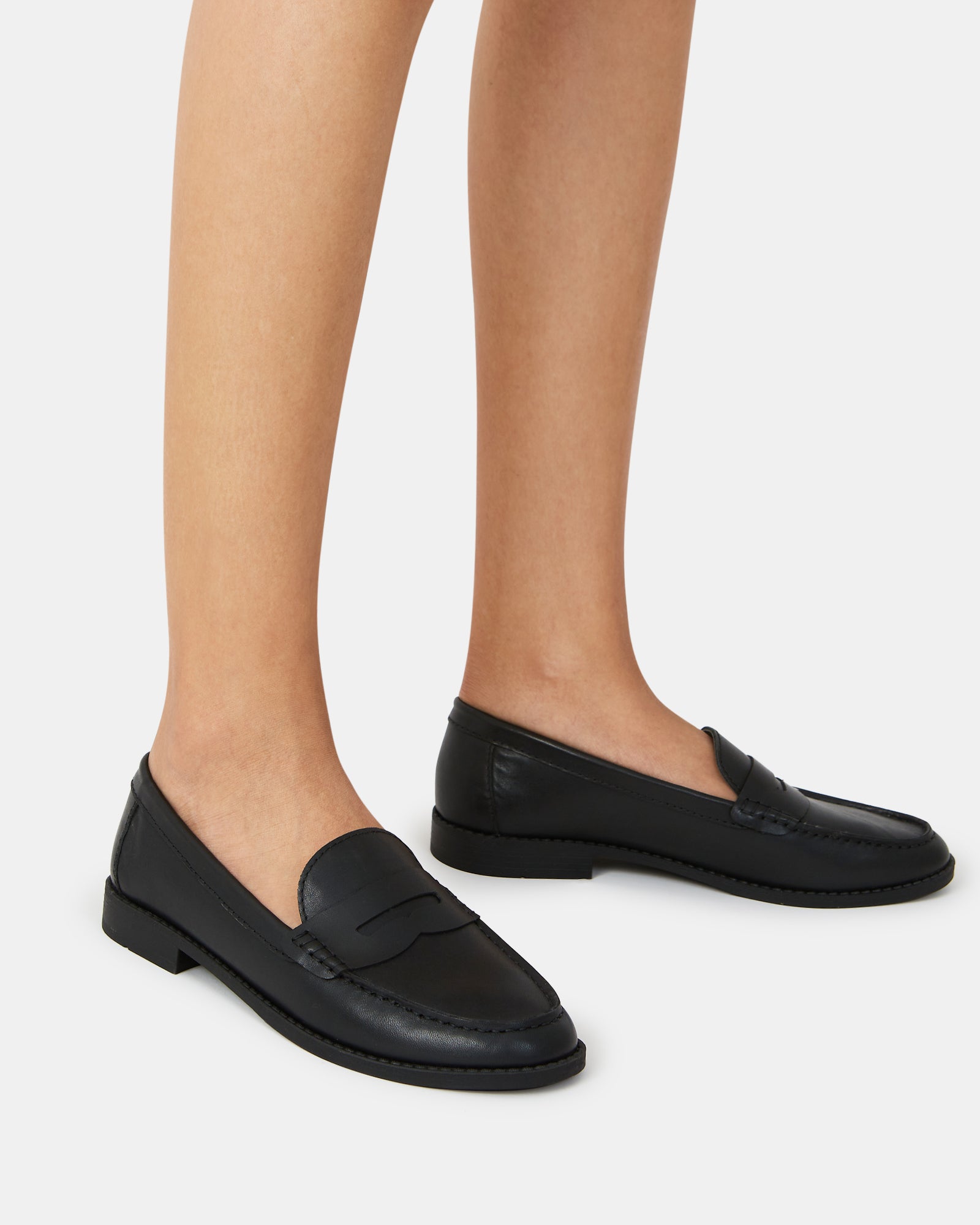Burke Black Leather Loafer