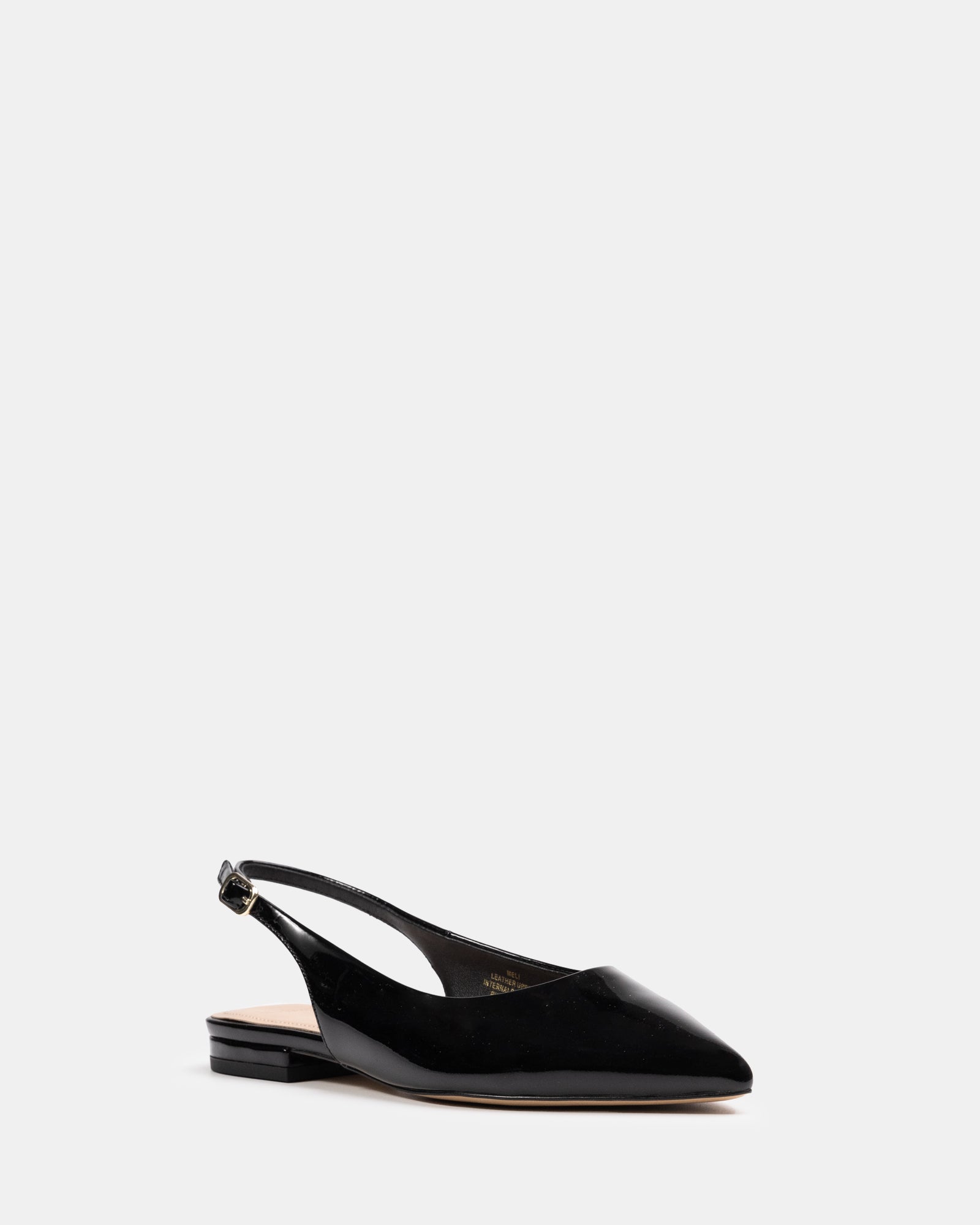 Meli Black Patent Leather Slingback