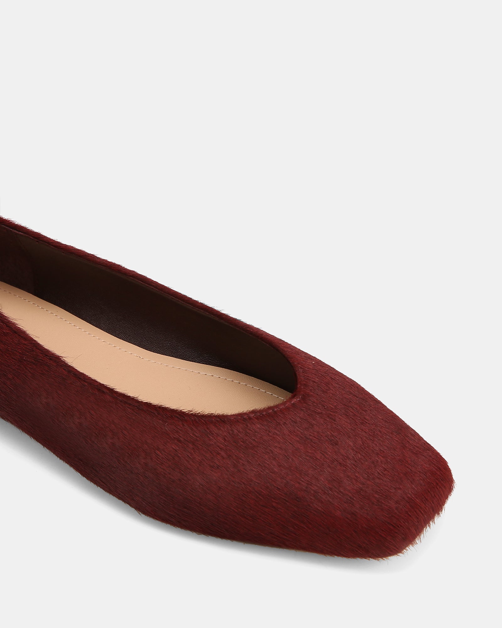 Belinda Raisin Hair-on Leather Ballet Flat